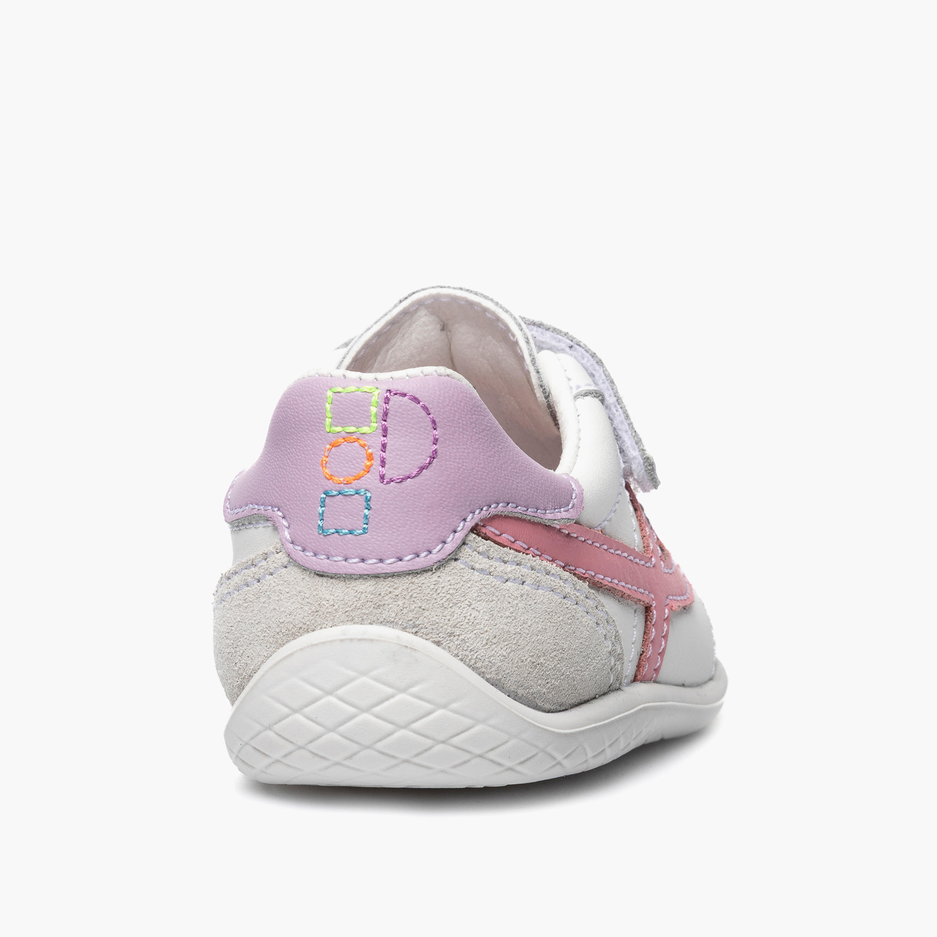 Pablosky Ankle Sneakers with Hook & Loop Closure, Colourblock-baby-girls-shoes-closedshoes-image-3