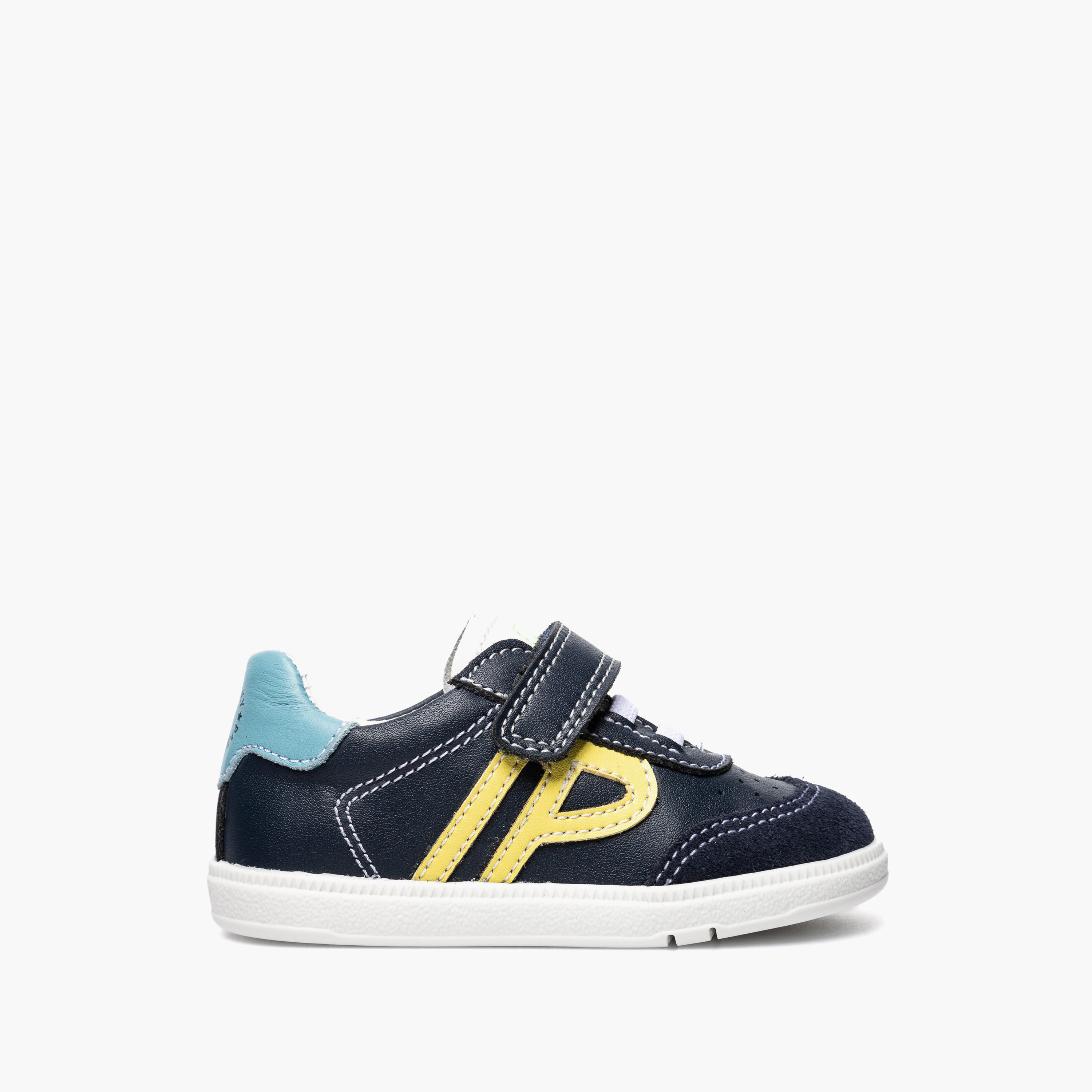 Pablosky Leather Ankle Sneakers with Hook & Loop Closure-baby-boys-shoes-closedshoes-image-2