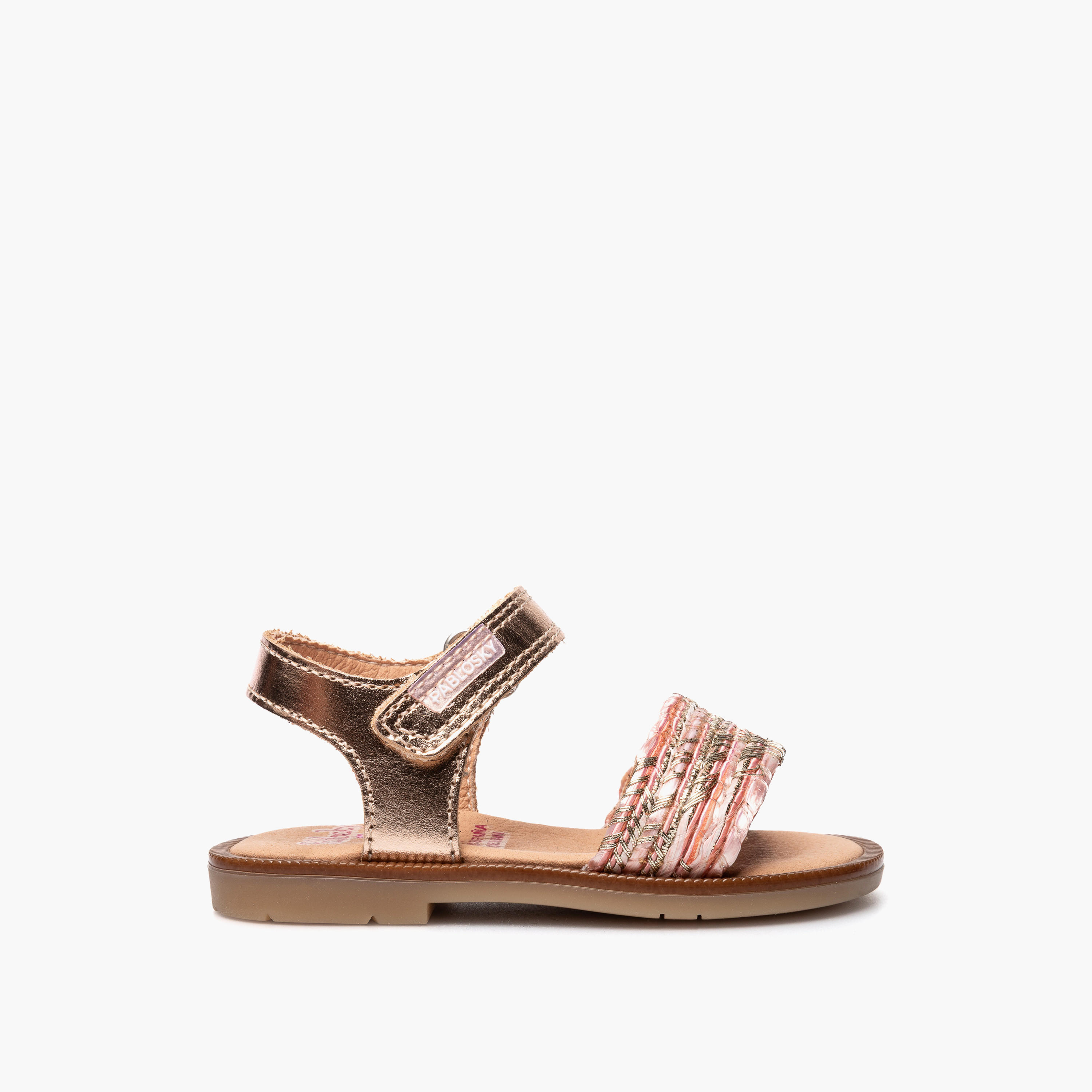 Pablosky Sandals with Hook & Loop Closurem with Braided Design-baby-girls-shoes-sandals-image-2