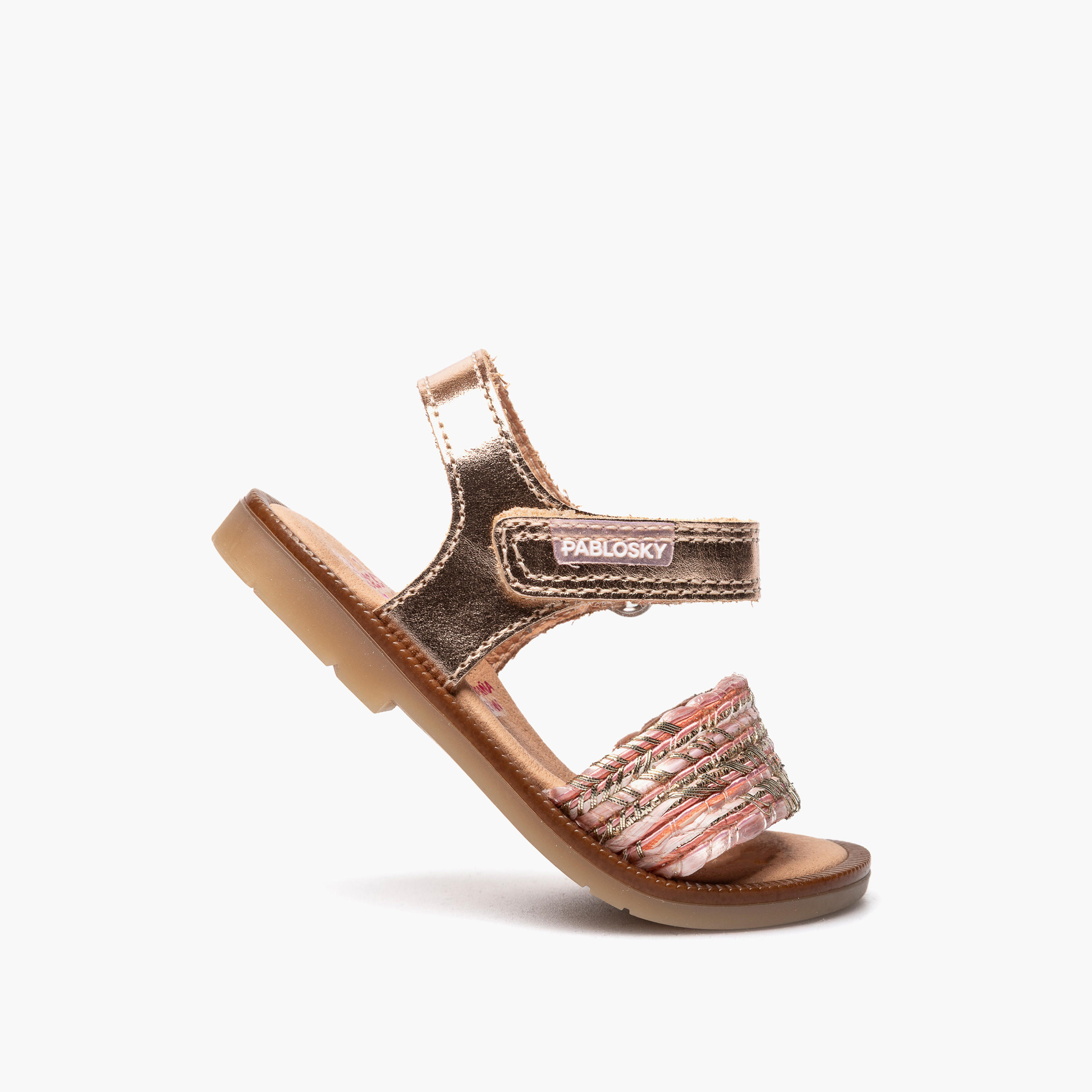 Pablosky Sandals with Hook & Loop Closurem with Braided Design-baby-girls-shoes-sandals-image-5
