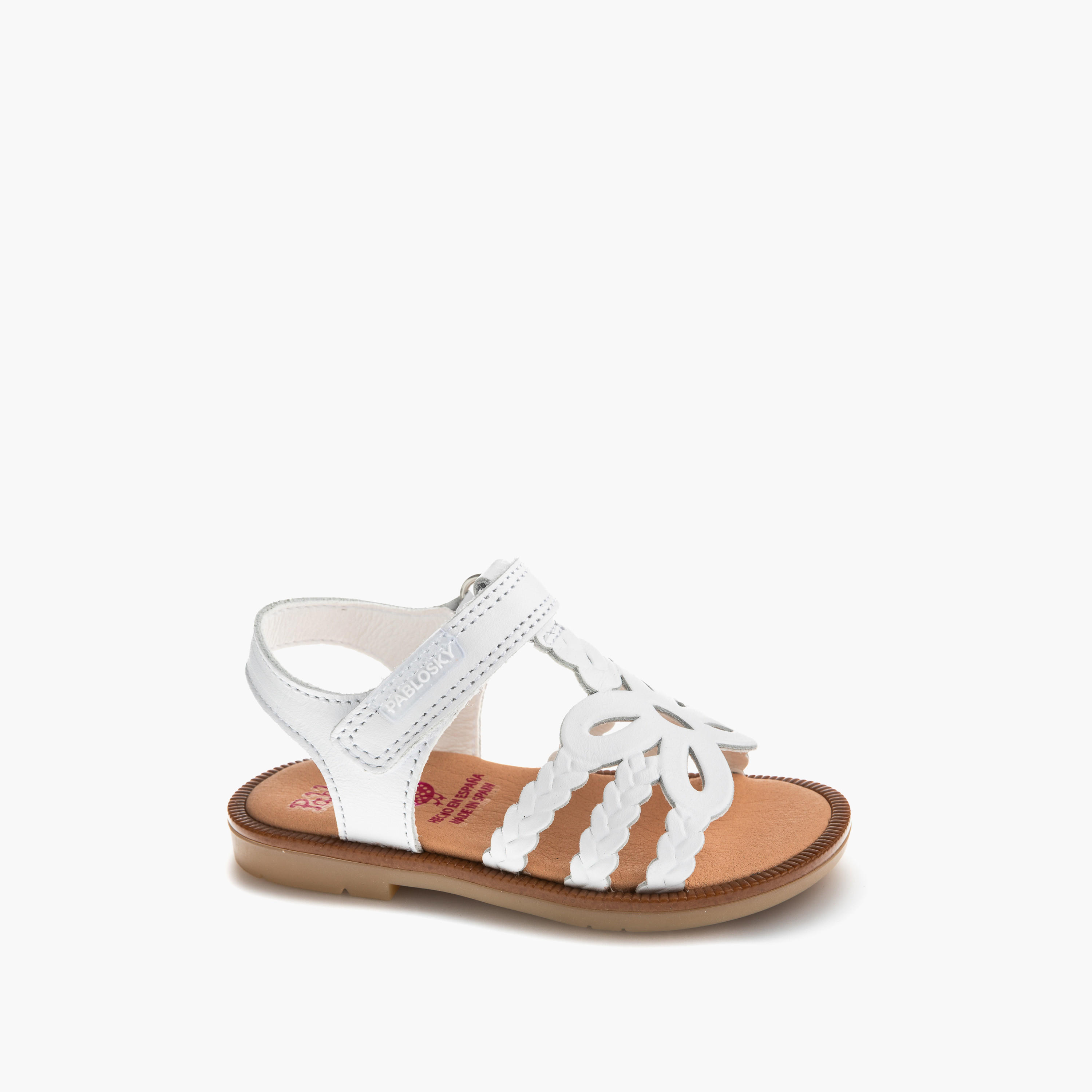 Pablosky Sandals with Hook & Loop Closure, Cutout Design-baby-girls-shoes-sandals-image-1