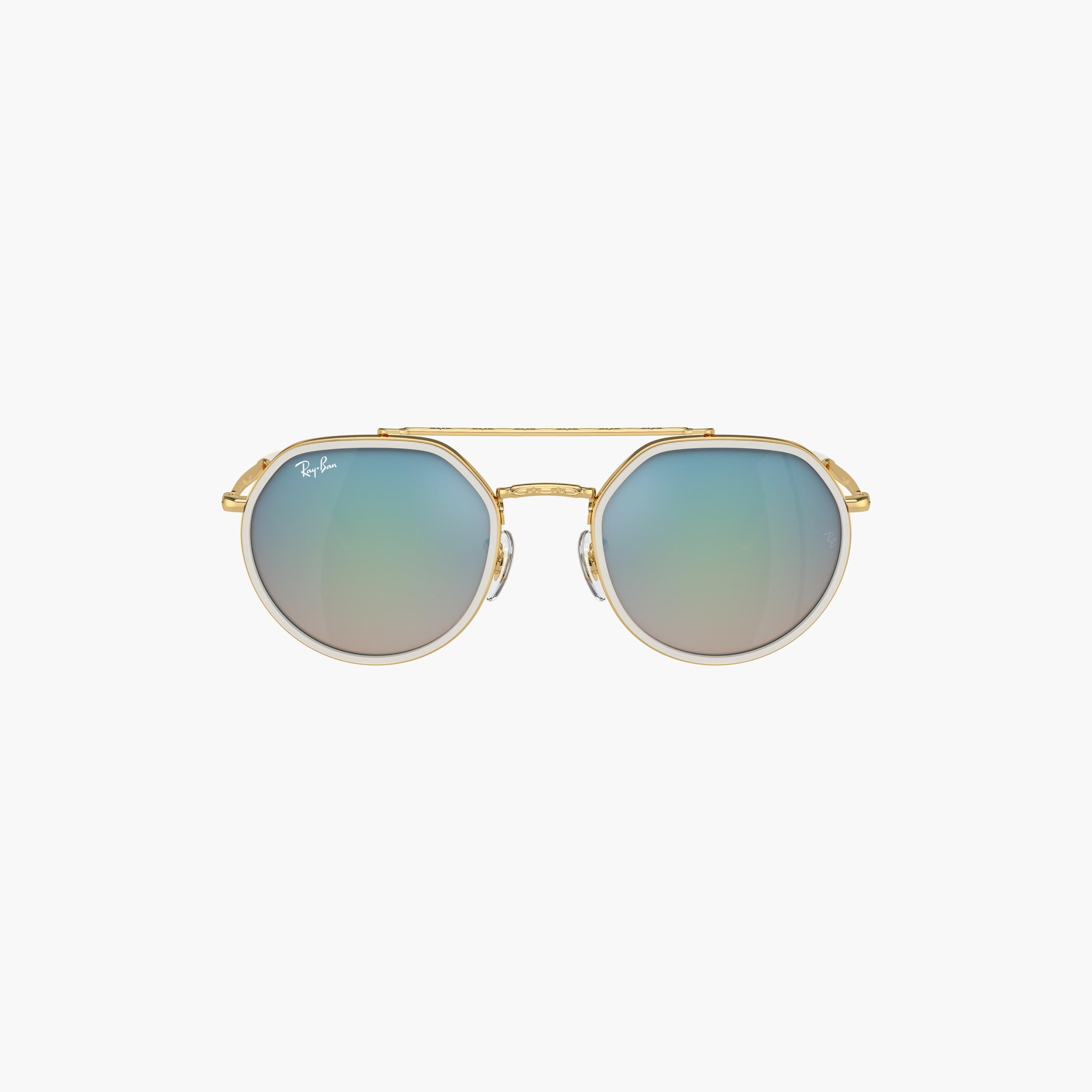 نظارات شمسية من راي بان بعدسات زرقاء عاكسة مقاس 53 ملم ذات دائرية | 0RB3765-men-sunglasses-image-4