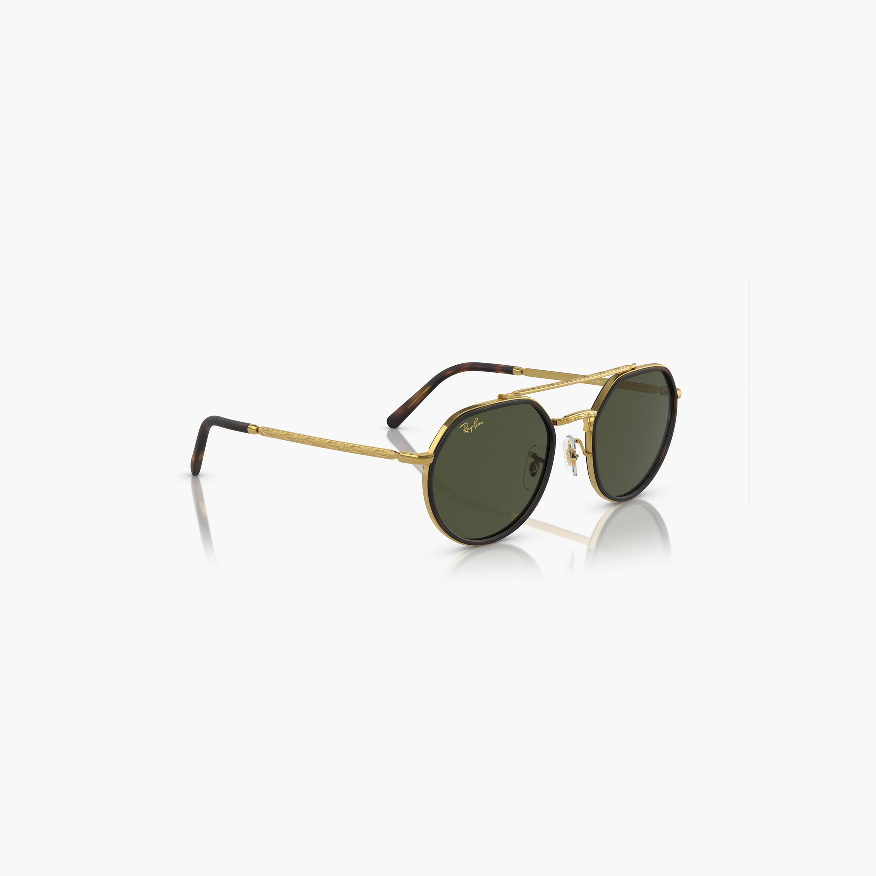 Ray-Ban Green Lens 53 MM Round Sunglasses | 0RB3765-men-sunglasses-image-3
