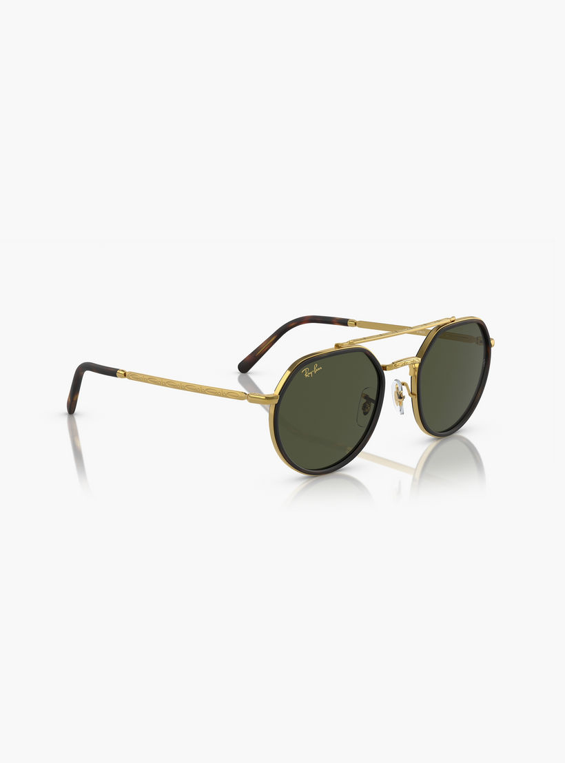Ray-Ban Green Lens 53 MM Round Sunglasses | 0RB3765-men-sunglasses-image-3