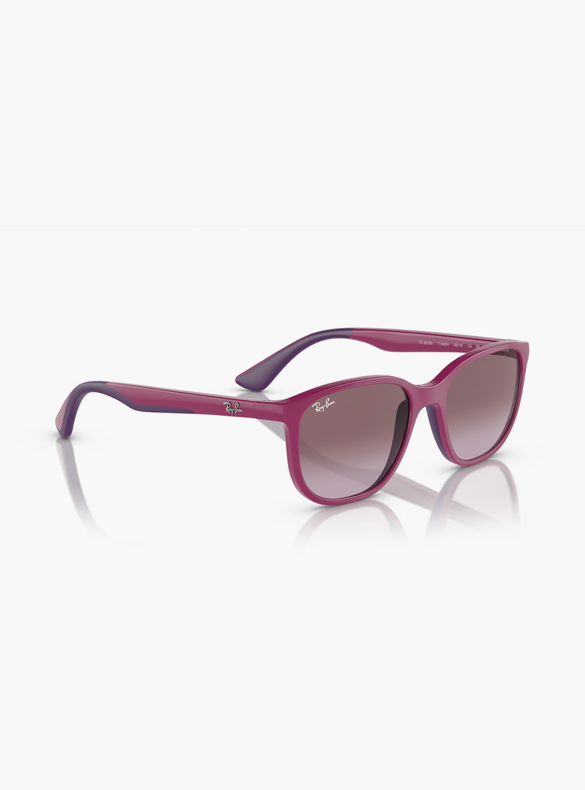 نظارات شمسية من راي بان للأطفال بعدسات بنفسجية متدرجة 48 ملم ذات مربعة | 0RJ9078S-girls-accessories-sunglasses-image-3