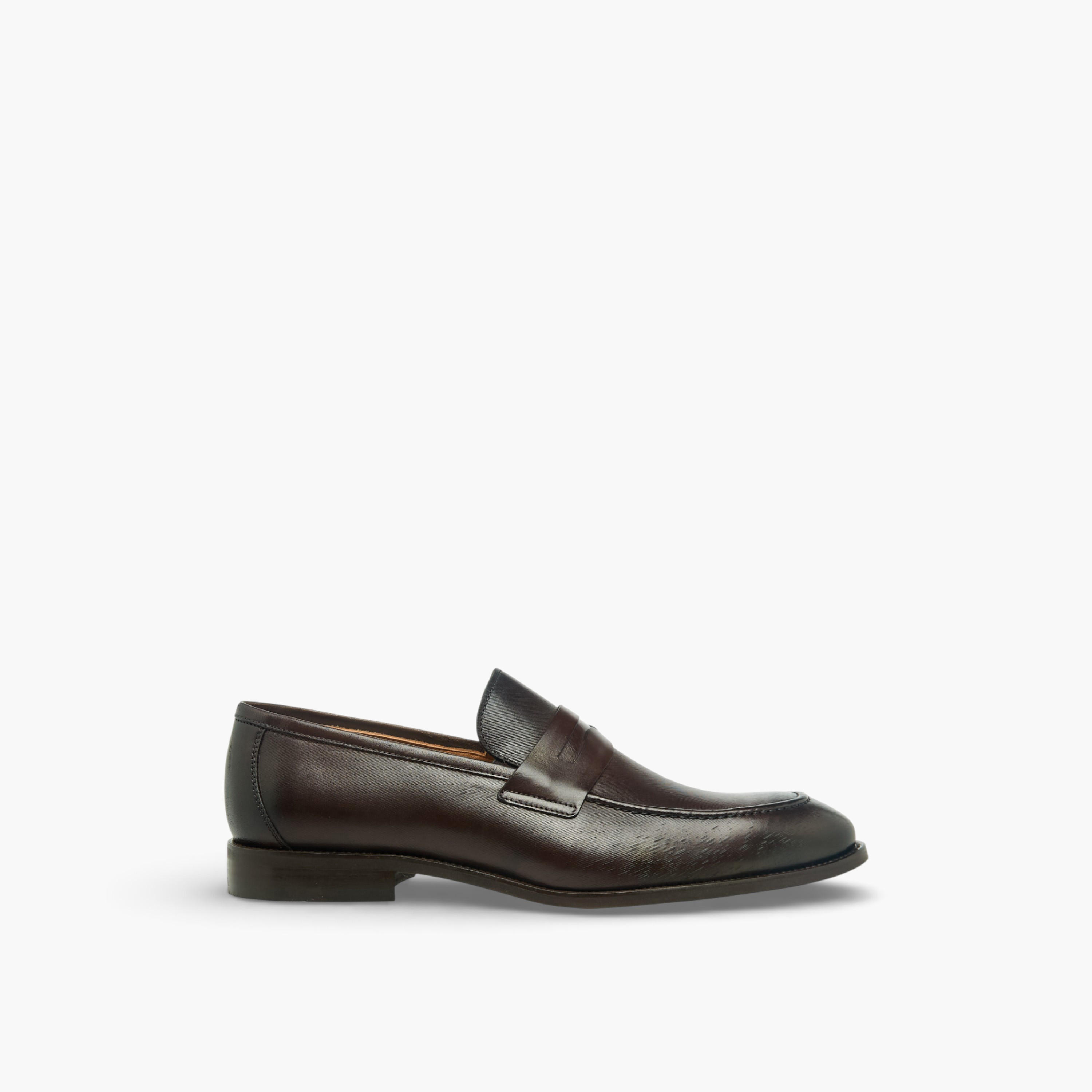 Duchini Men Textured Genuine Leather Loafers-men-shoes-loafersandmoccasins-image-3