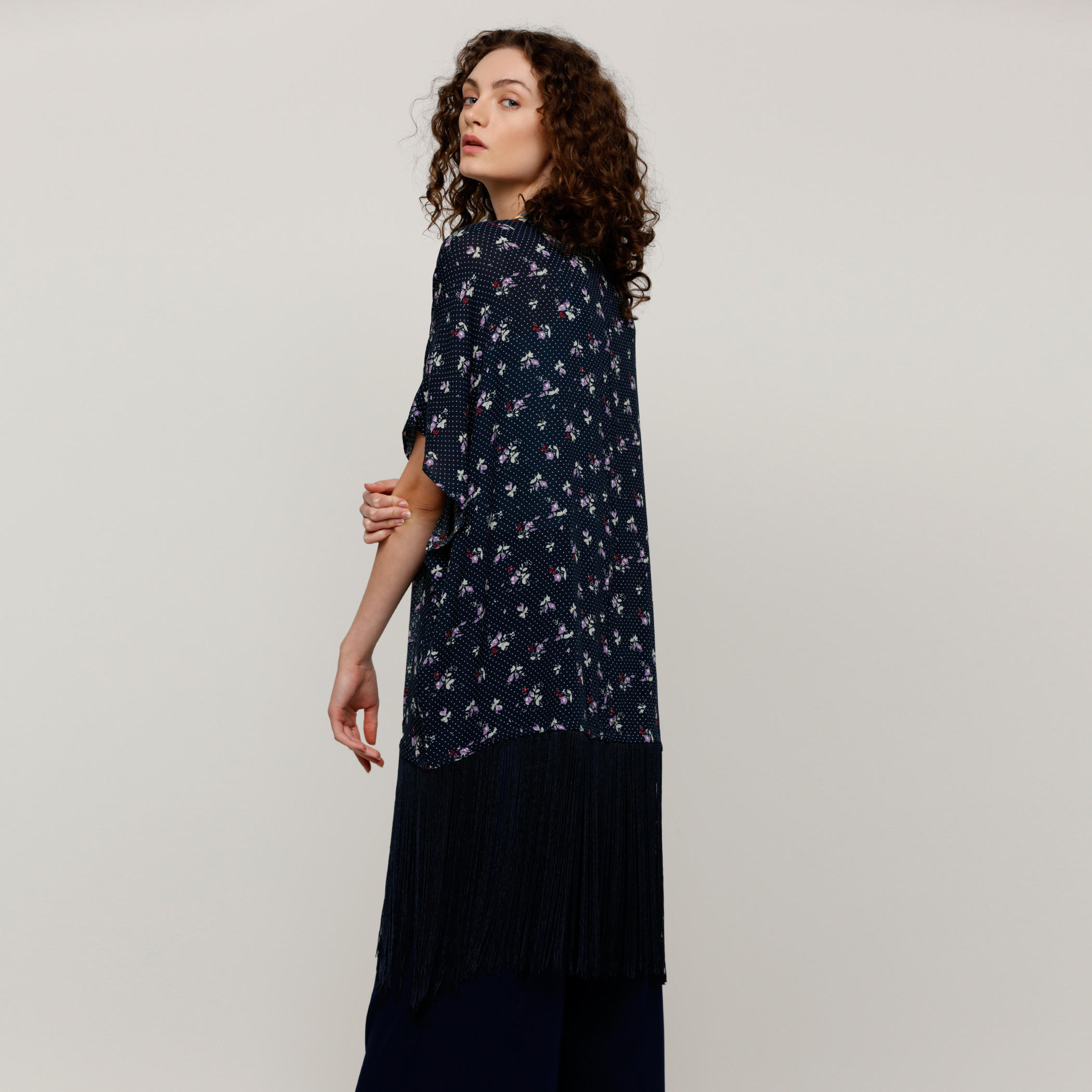 Printed Open Front Shrug with Fringes-women-winterwear-cardigansandjumpers-cardigans-image-2