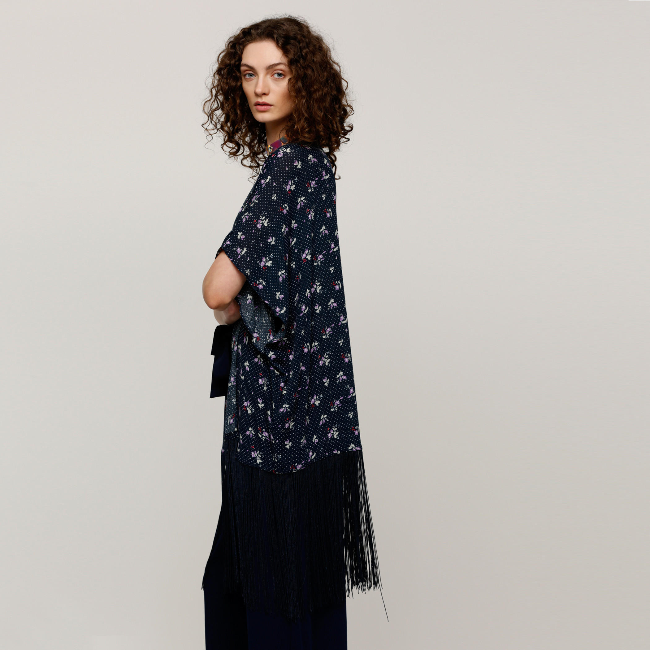 Printed Open Front Shrug with Fringes-women-winterwear-cardigansandjumpers-cardigans-image-3