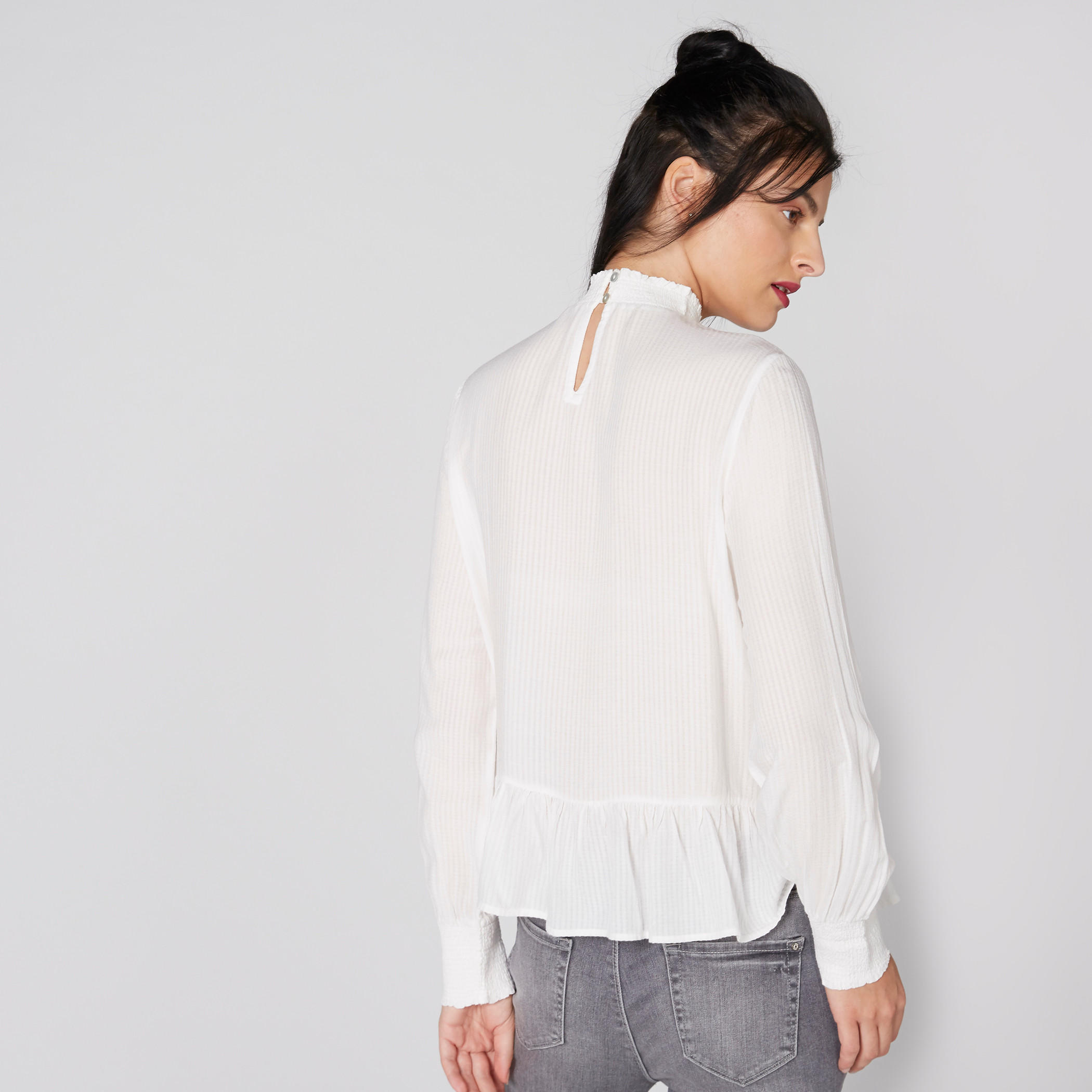 Embroidered Peplum Top with High Neck and Long Sleeves-women-clothing-shirtsandblouses-blouses-image-2