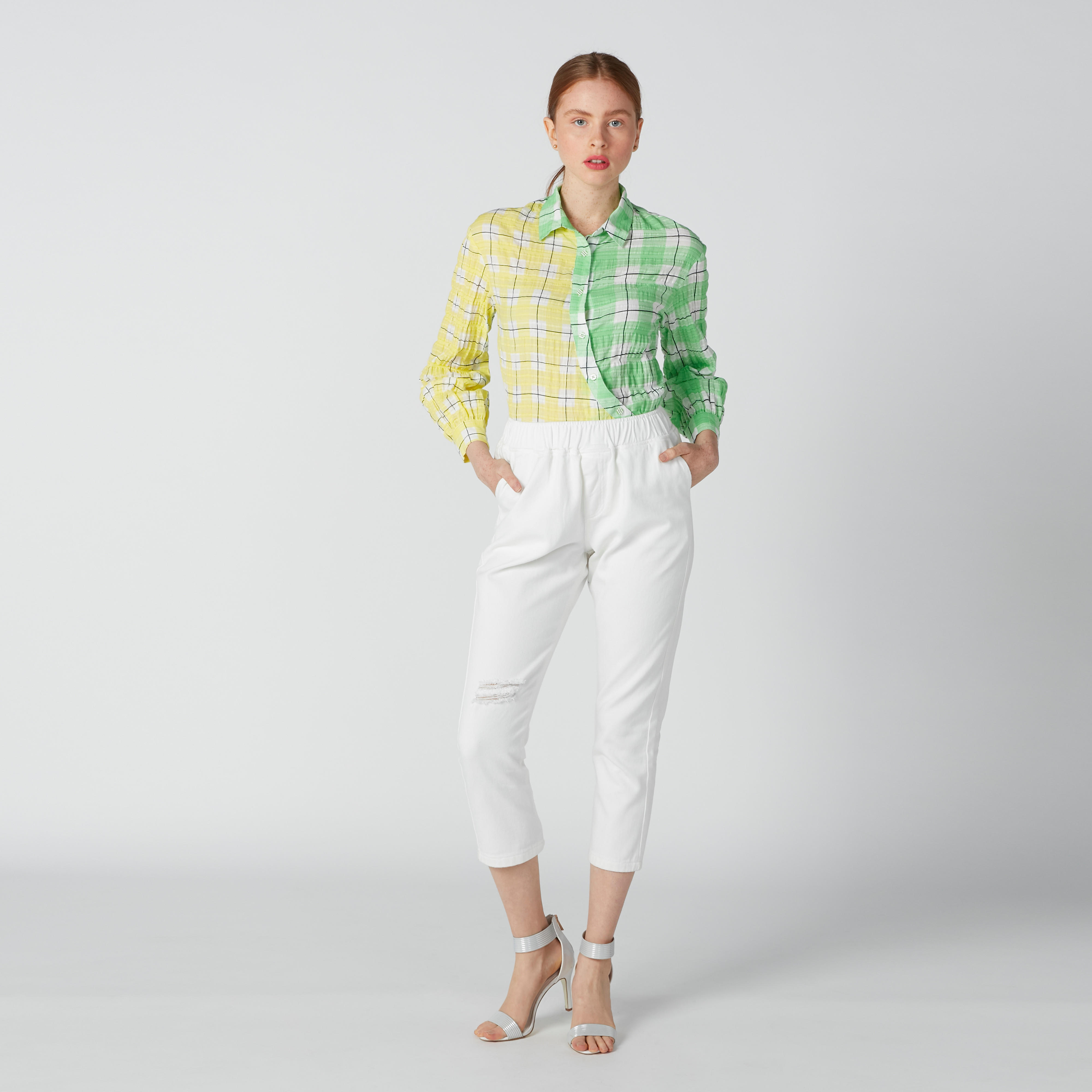 Chequered Shirt with Long Sleeves-women-clothing-shirtsandblouses-shirts-image-3