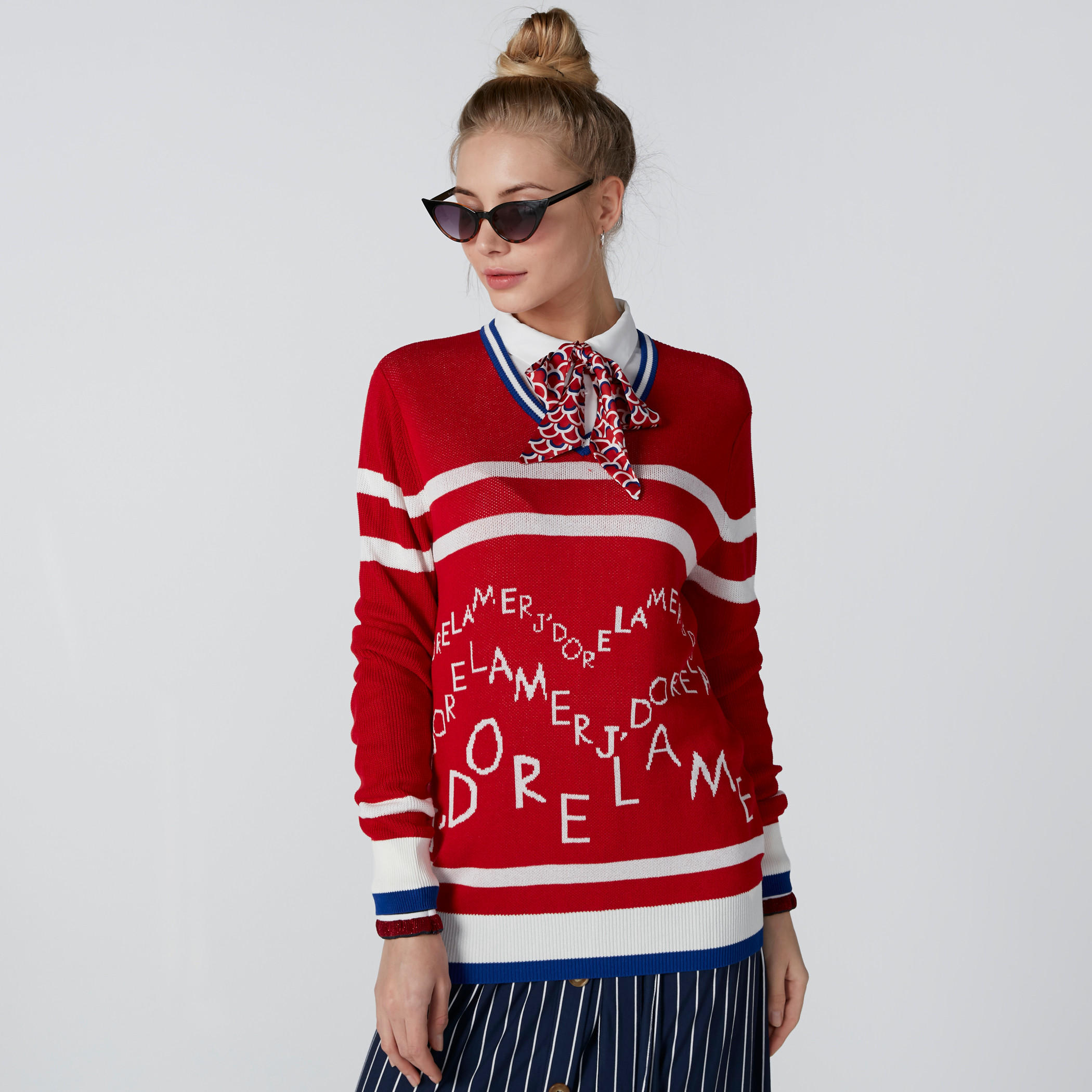 سويتر بياقة V وأكمام طويلة-women-clothing-cardigansandjumpers-jumpers-image-1