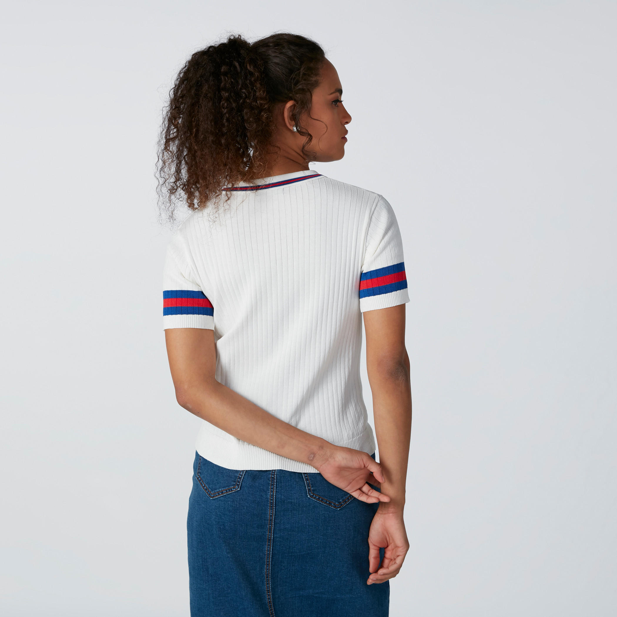 تيشيرت بياقة بولو وأكمام قصيرة-women-clothing-tshirts-image-2