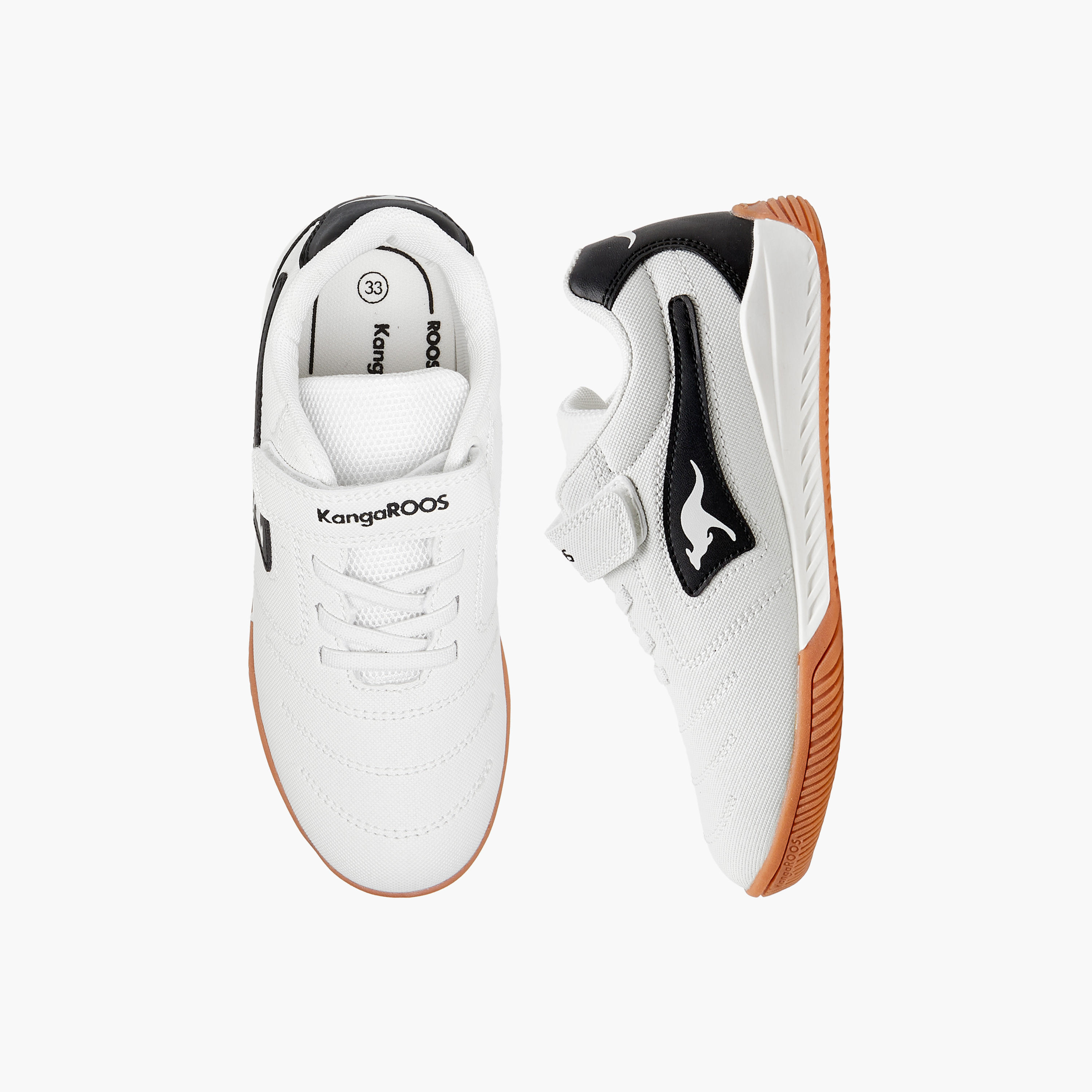 KangaROOS Boys' Logo Applique Sneakers with Hook and Loop Closure-boys-shoes-sneakers-image-1