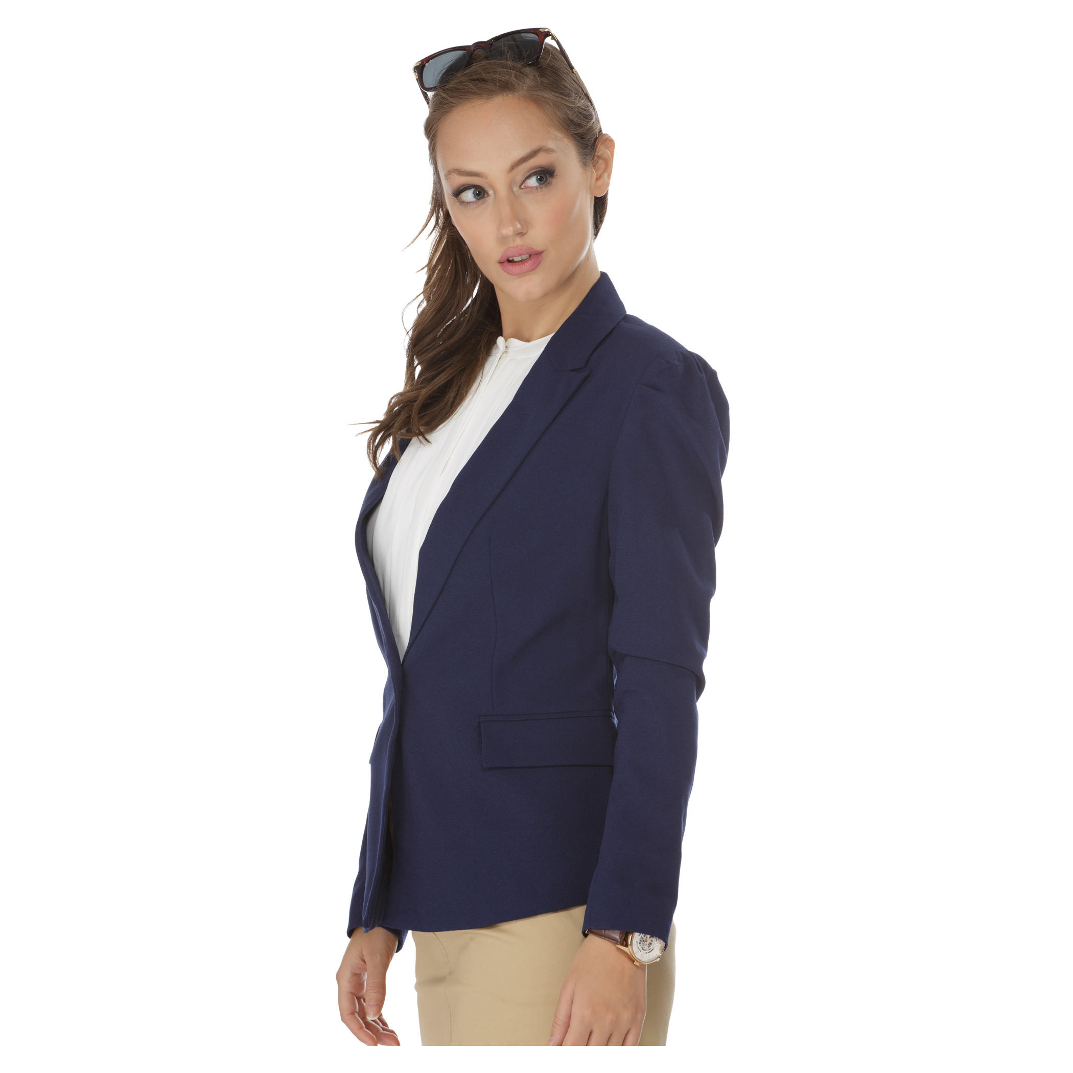 Long-sleeved Peak Lapel Blazer-women-winterwear-coatsandjackets-jackets-image-3