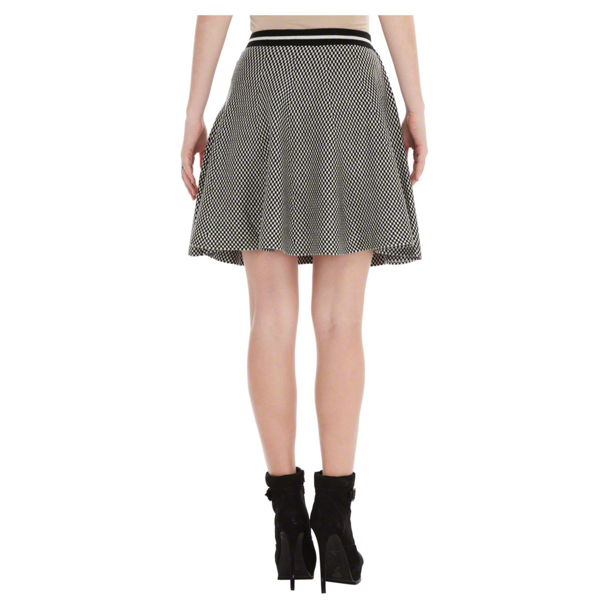 Chequered Skater Skirt-women-clothing-bottoms-skirts-image-2