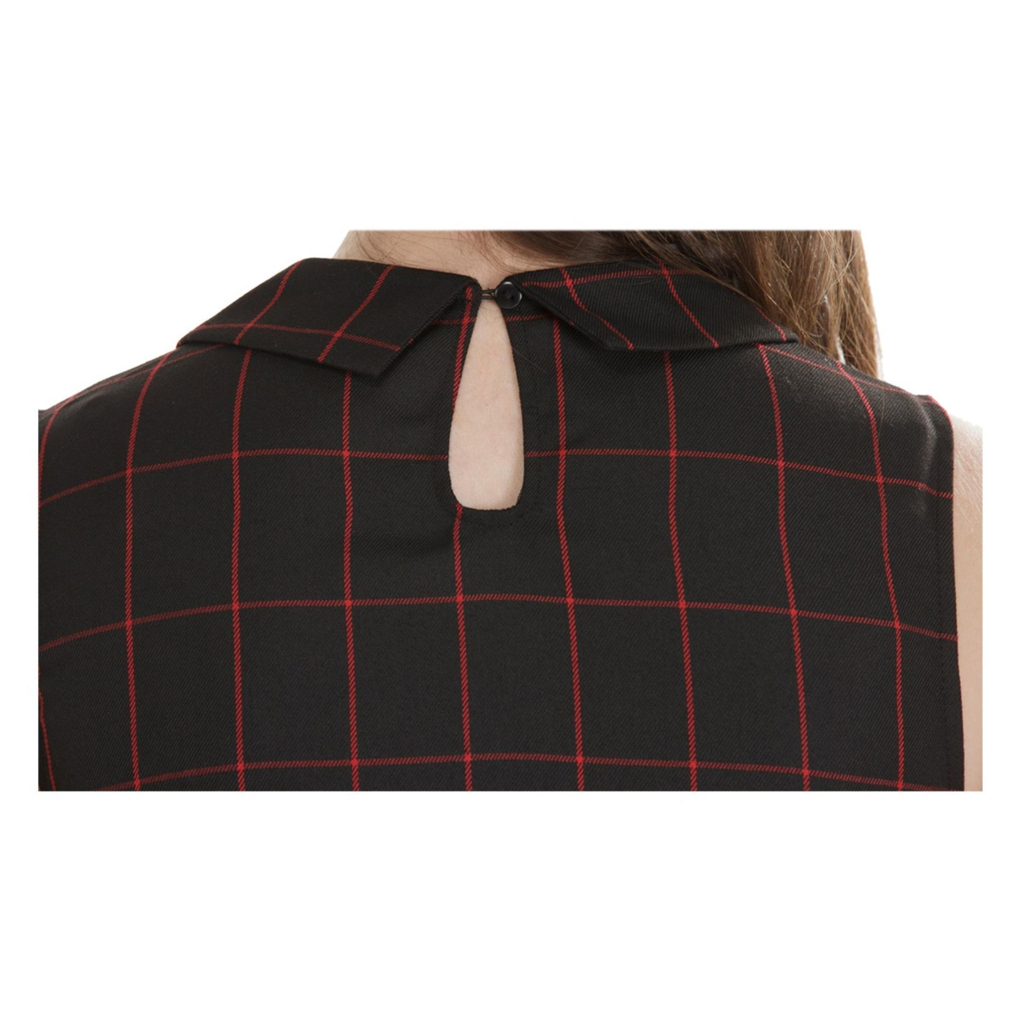 Sleeveless Plaid Shift Dress-women-clothing-dresses-image-4