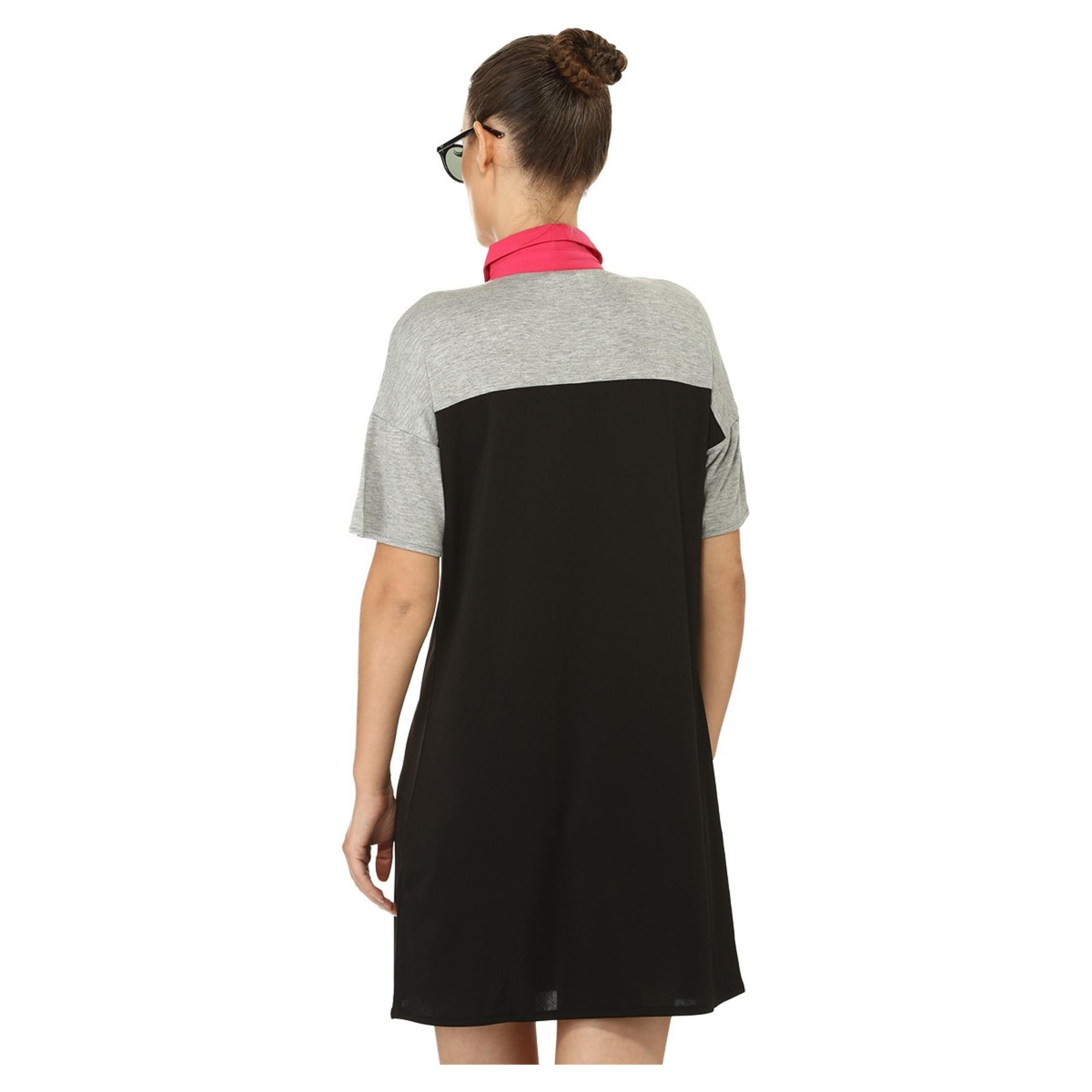 Polo Neck Shift Dress-women-clothing-dresses-image-2