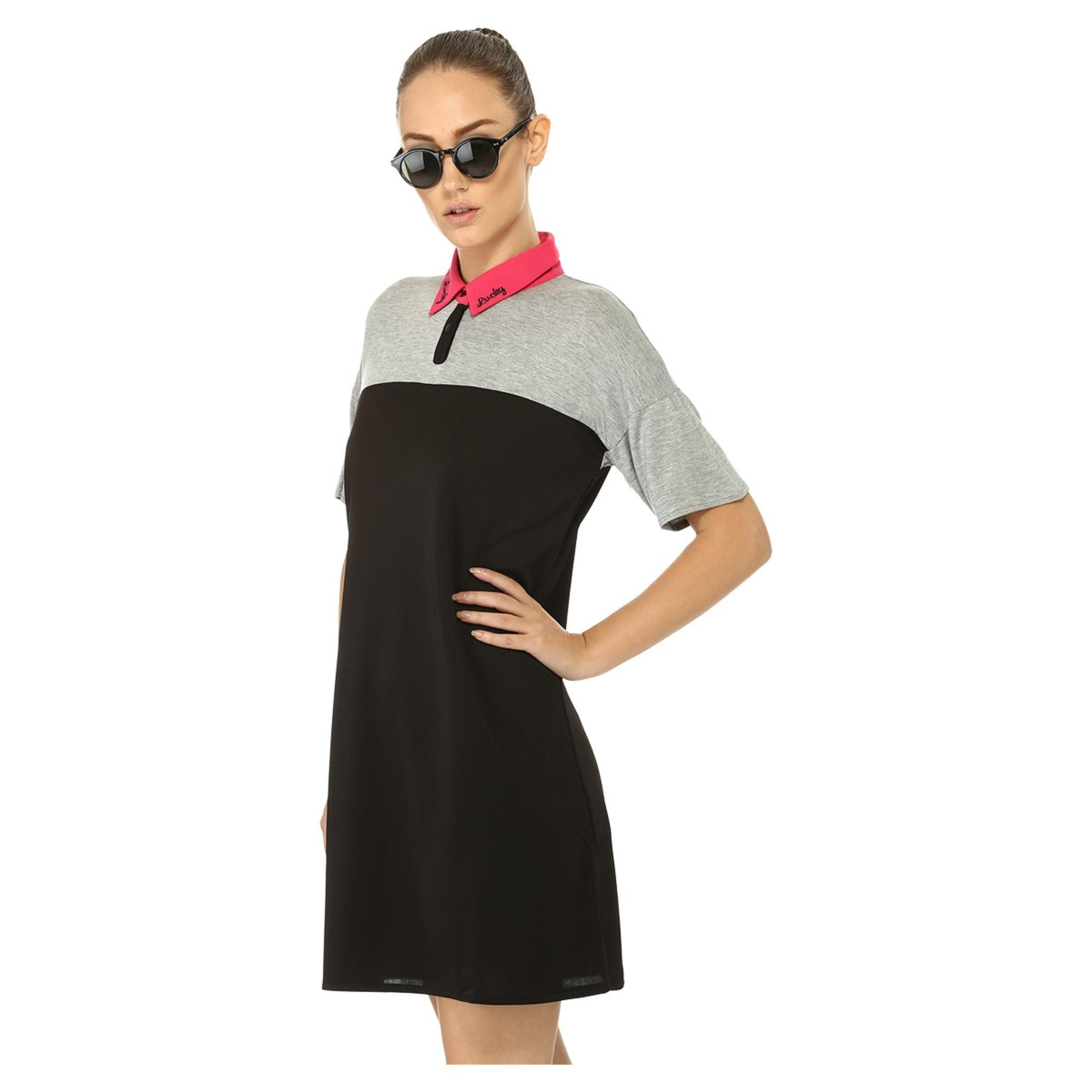 Polo Neck Shift Dress-women-clothing-dresses-image-3