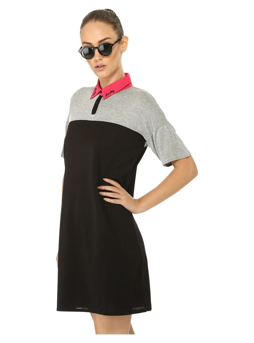 Polo Neck Shift Dress-women-clothing-dresses-image-3