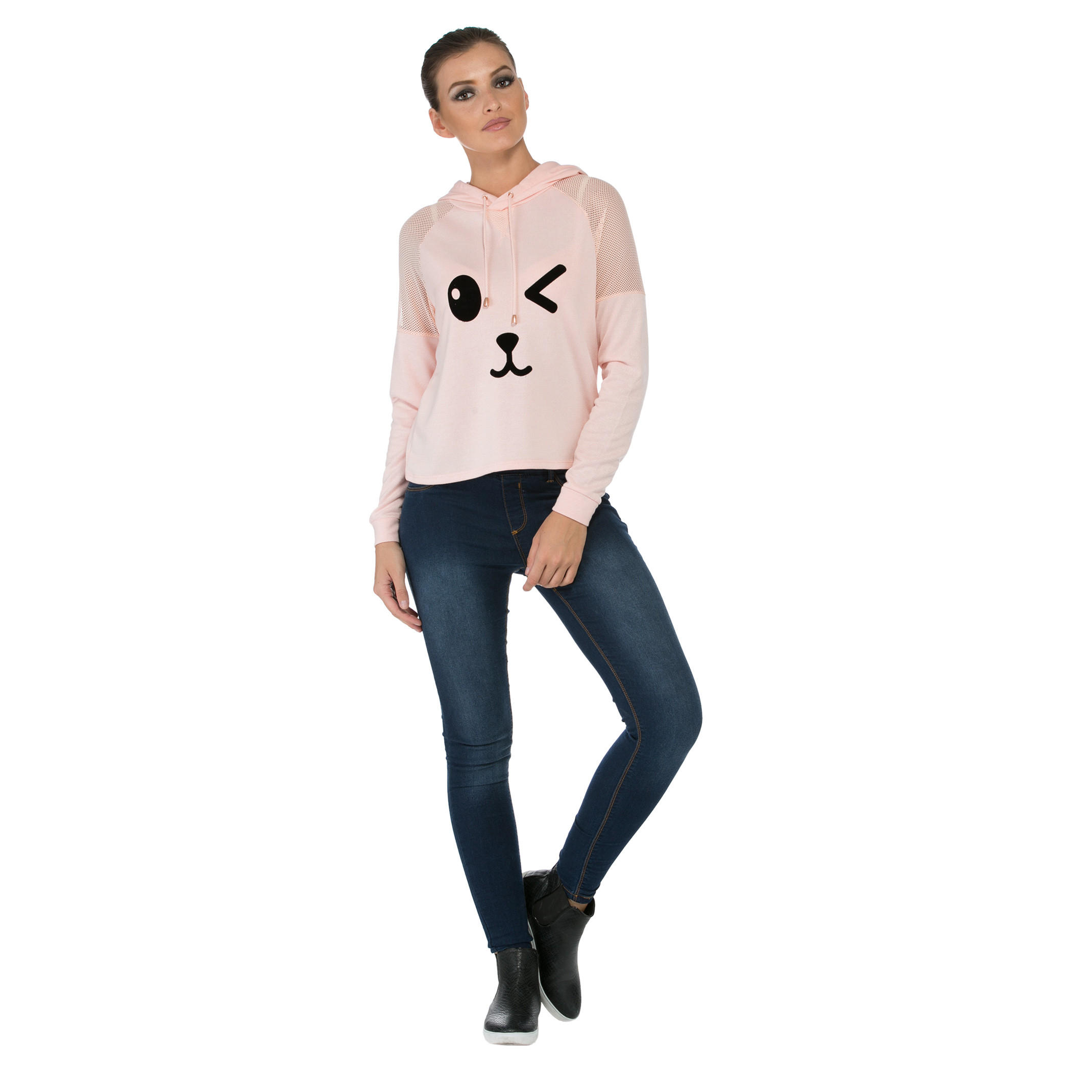 Raglan T-shirt with Hood-women-winterwear-hoodiesandsweatshirts-hoodies-image-1