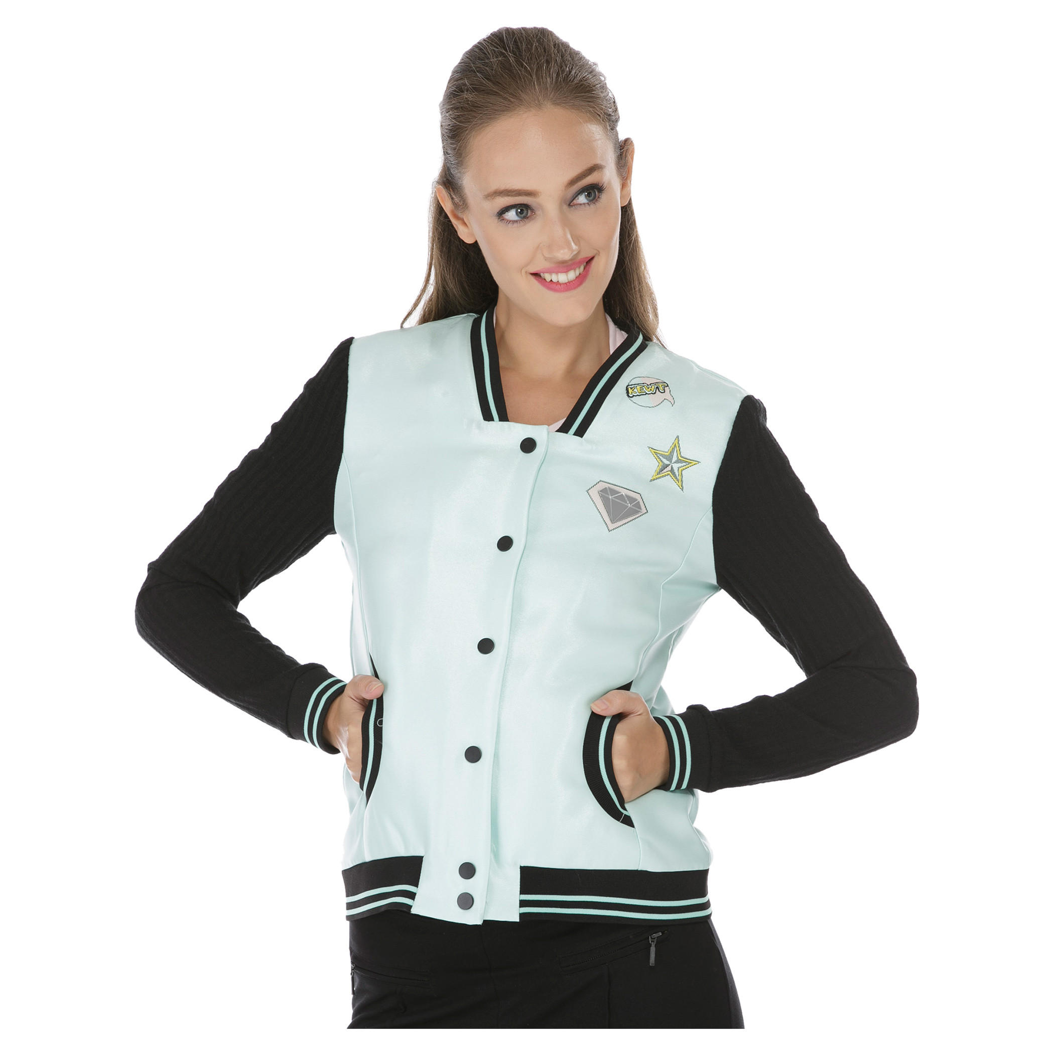 Dual-tone Long Sleeves Jacket-women-winterwear-coatsandjackets-jackets-image-5