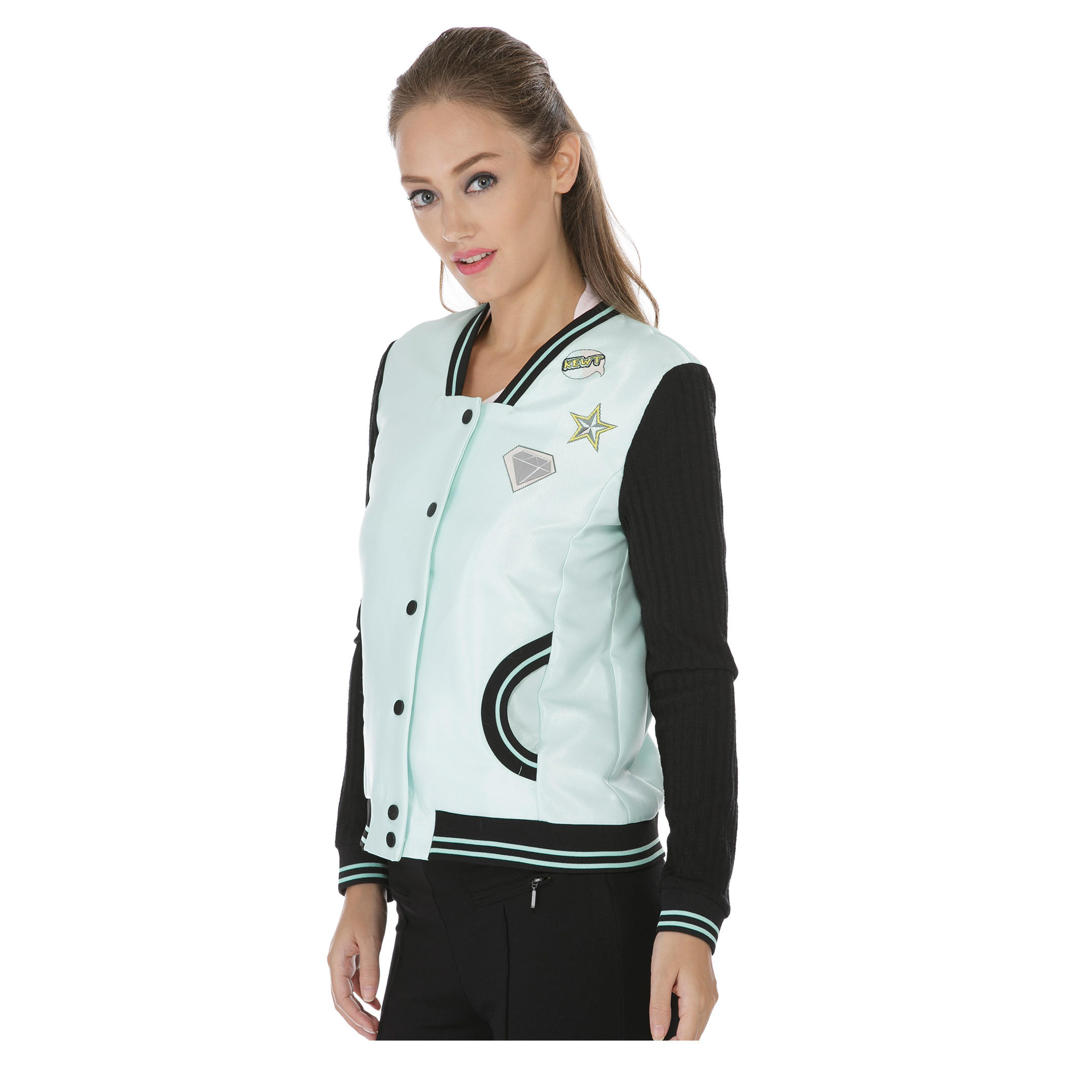Dual-tone Long Sleeves Jacket-women-winterwear-coatsandjackets-jackets-image-3