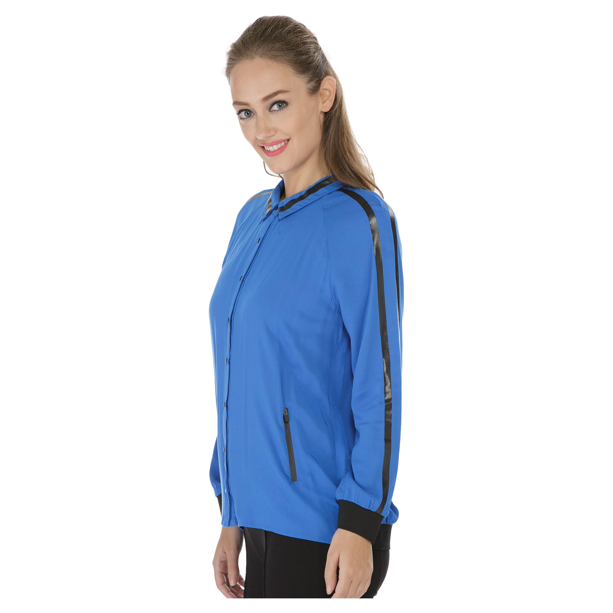 Dual-tone Long Sleeves Jacket-women-winterwear-coatsandjackets-jackets-image-3