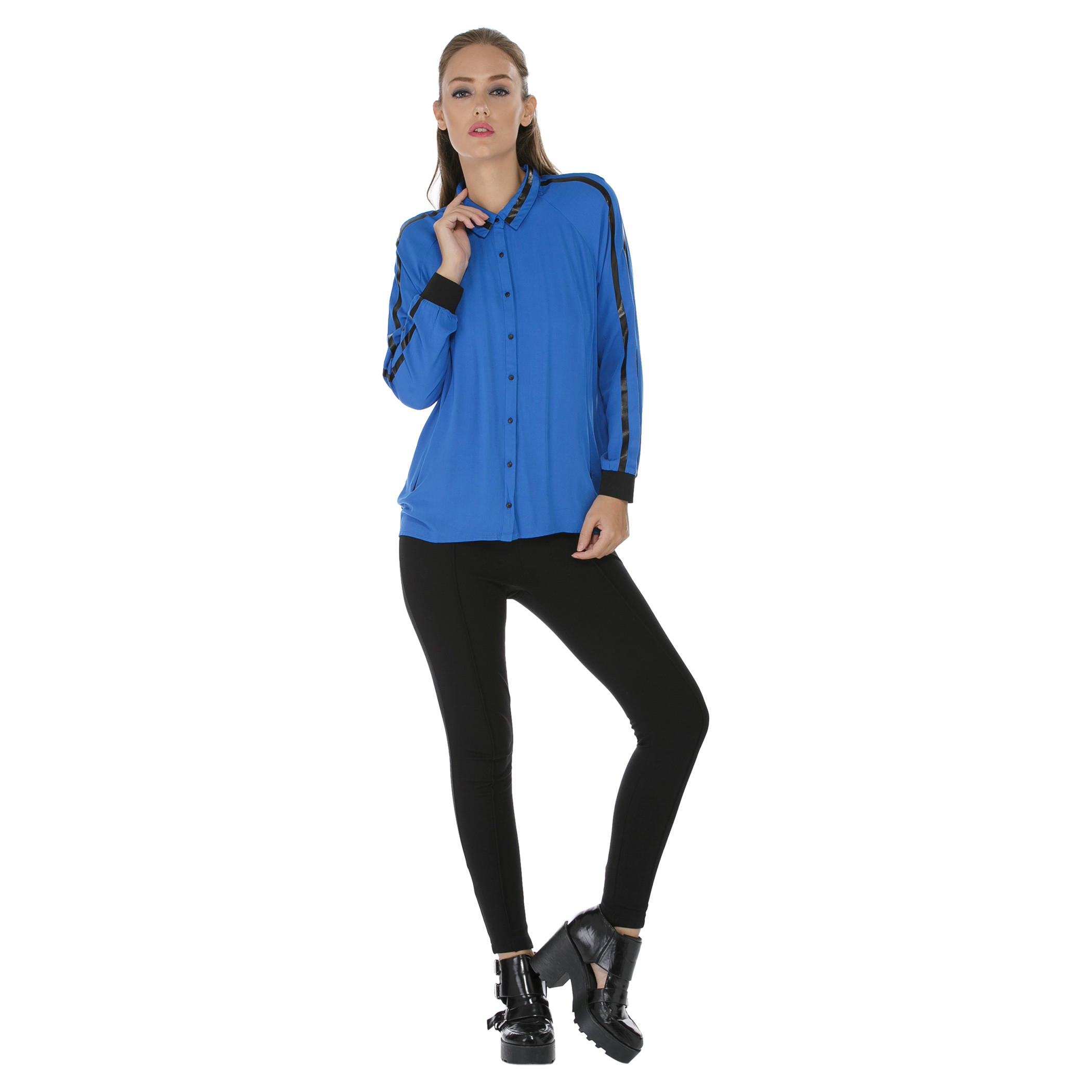 Dual-tone Long Sleeves Jacket-women-winterwear-coatsandjackets-jackets-image-5