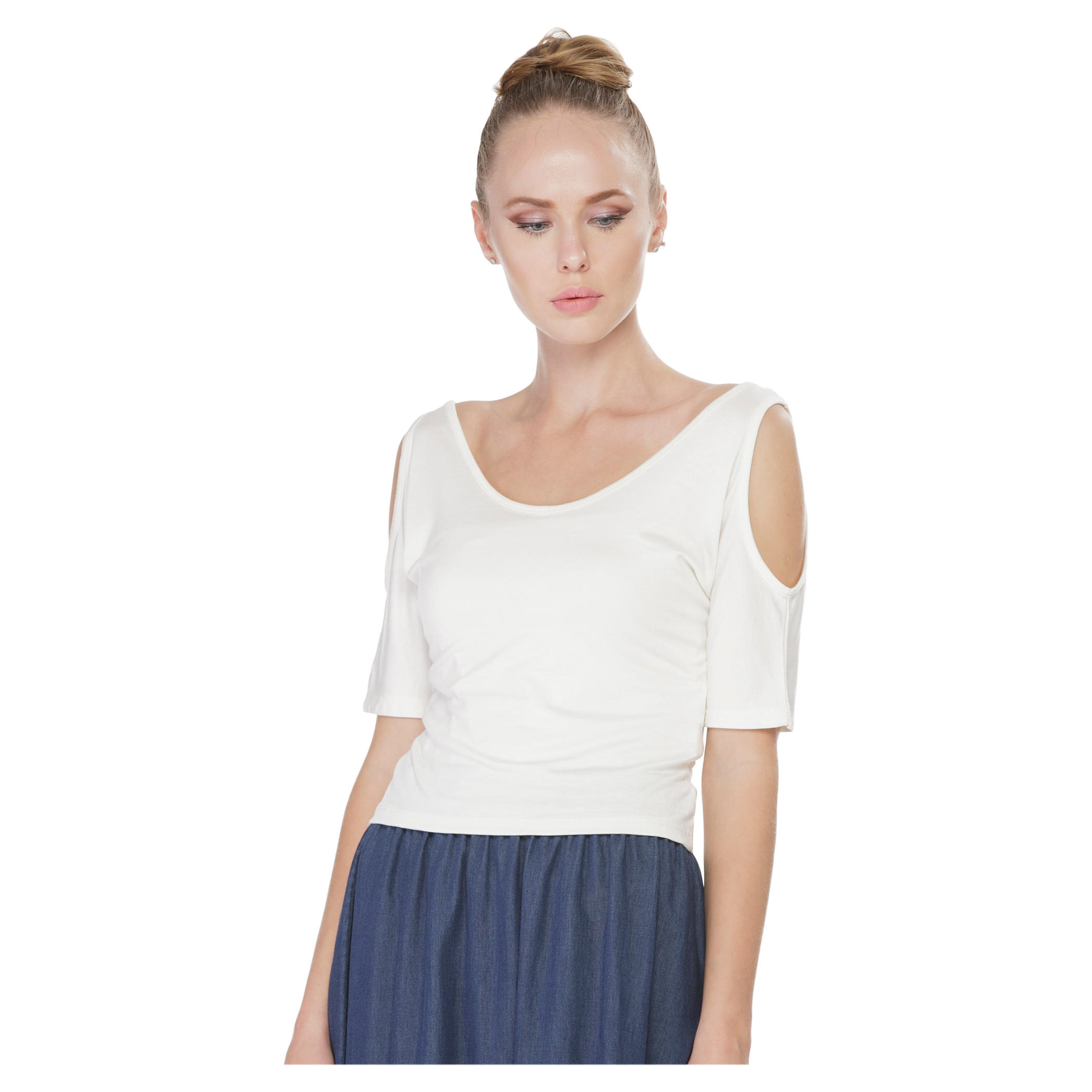 Solid Colour Top-women-clothing-tshirts-image-1
