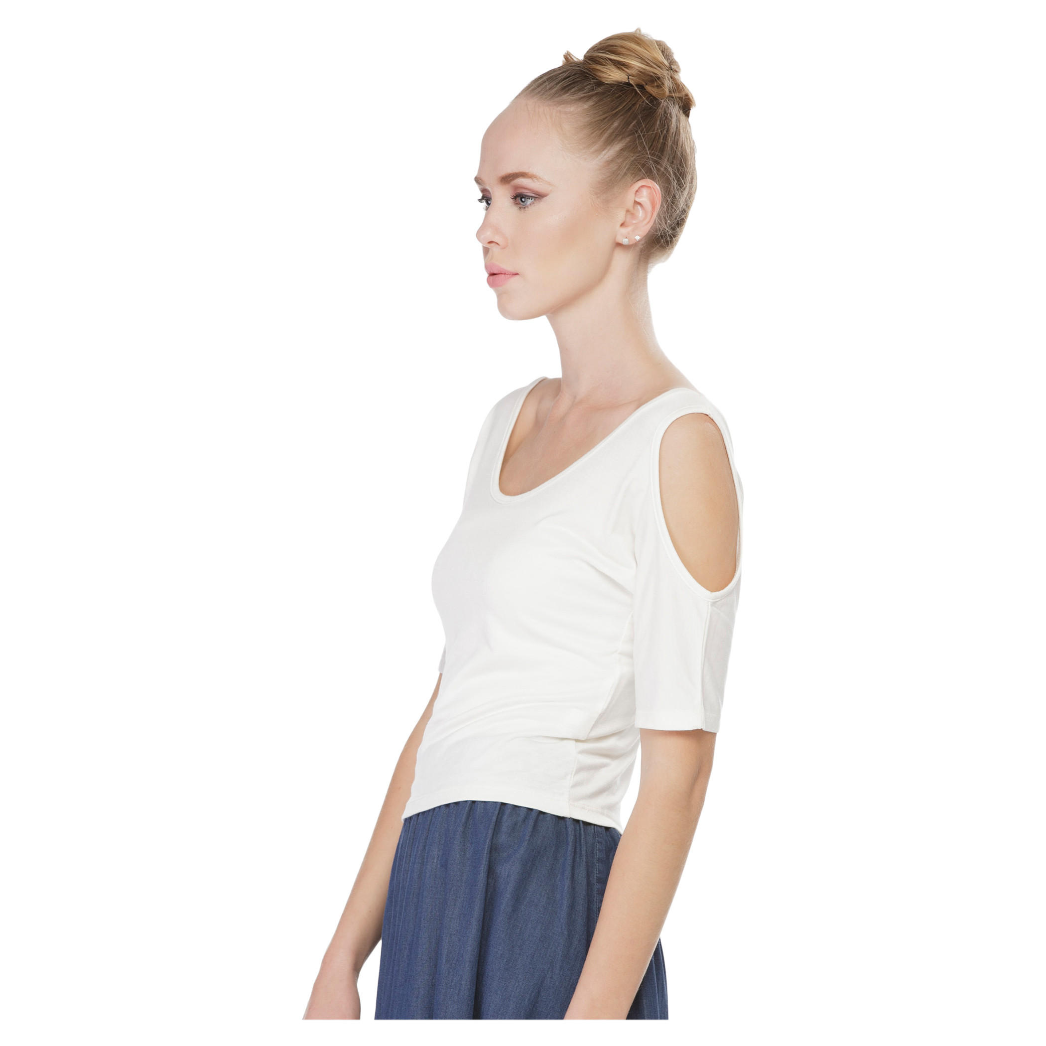 Solid Colour Top-women-clothing-tshirts-image-3