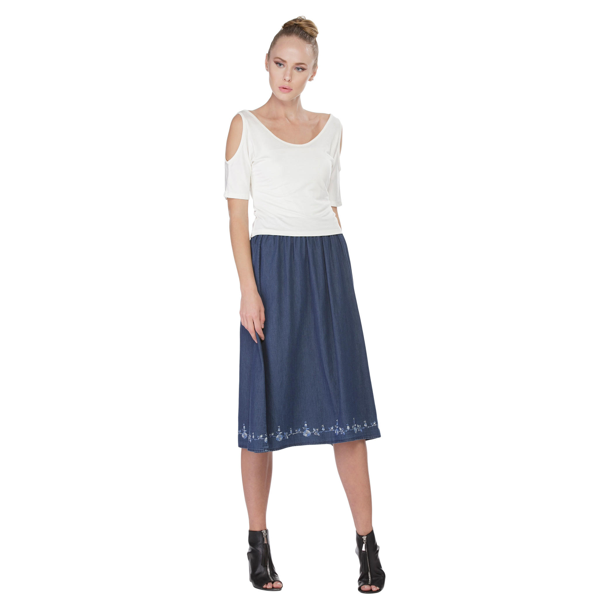 Solid Colour Top-women-clothing-tshirts-image-1