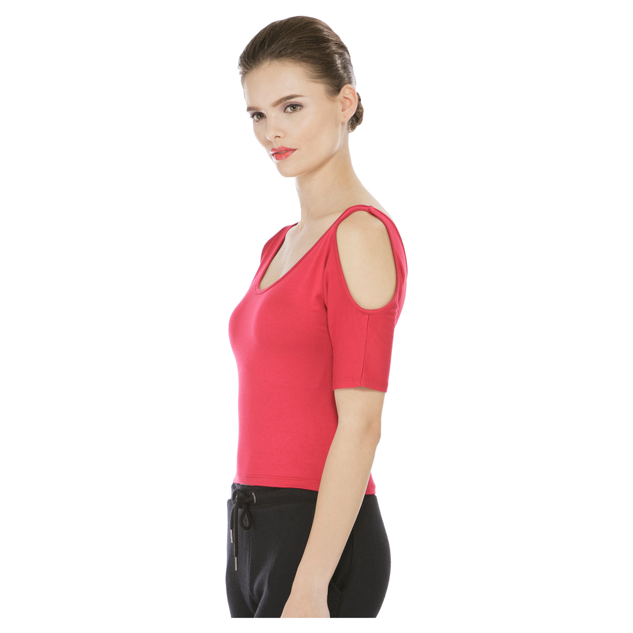 Solid Colour Top-women-clothing-tshirts-image-3