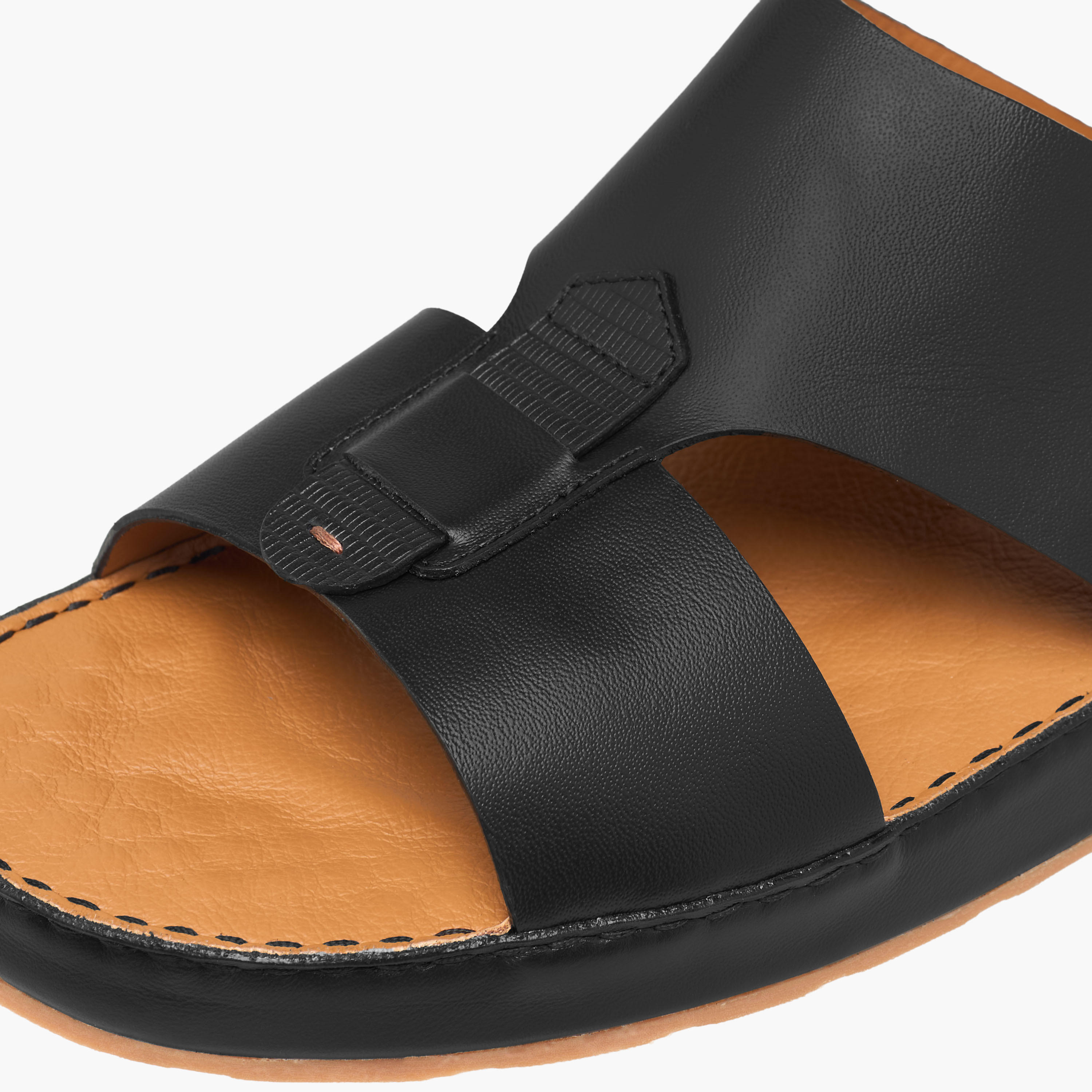 Duchini Men Panelled Leather Arabic Sandals-men-shoes-sandals-image-6