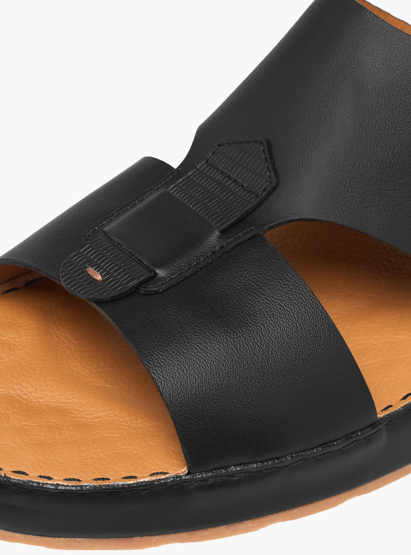 Duchini Men Panelled Leather Arabic Sandals-men-shoes-sandals-image-6