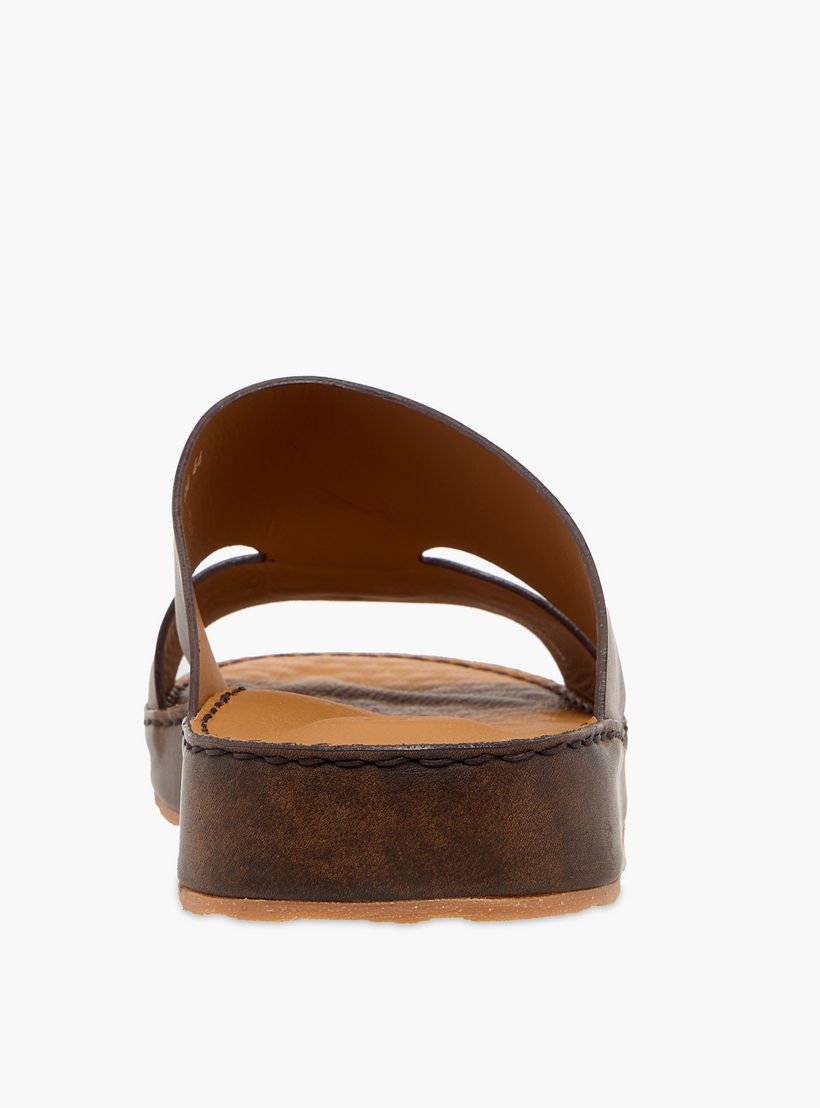 Duchini Men Panelled Leather Arabic Sandals-men-shoes-sandals-image-5
