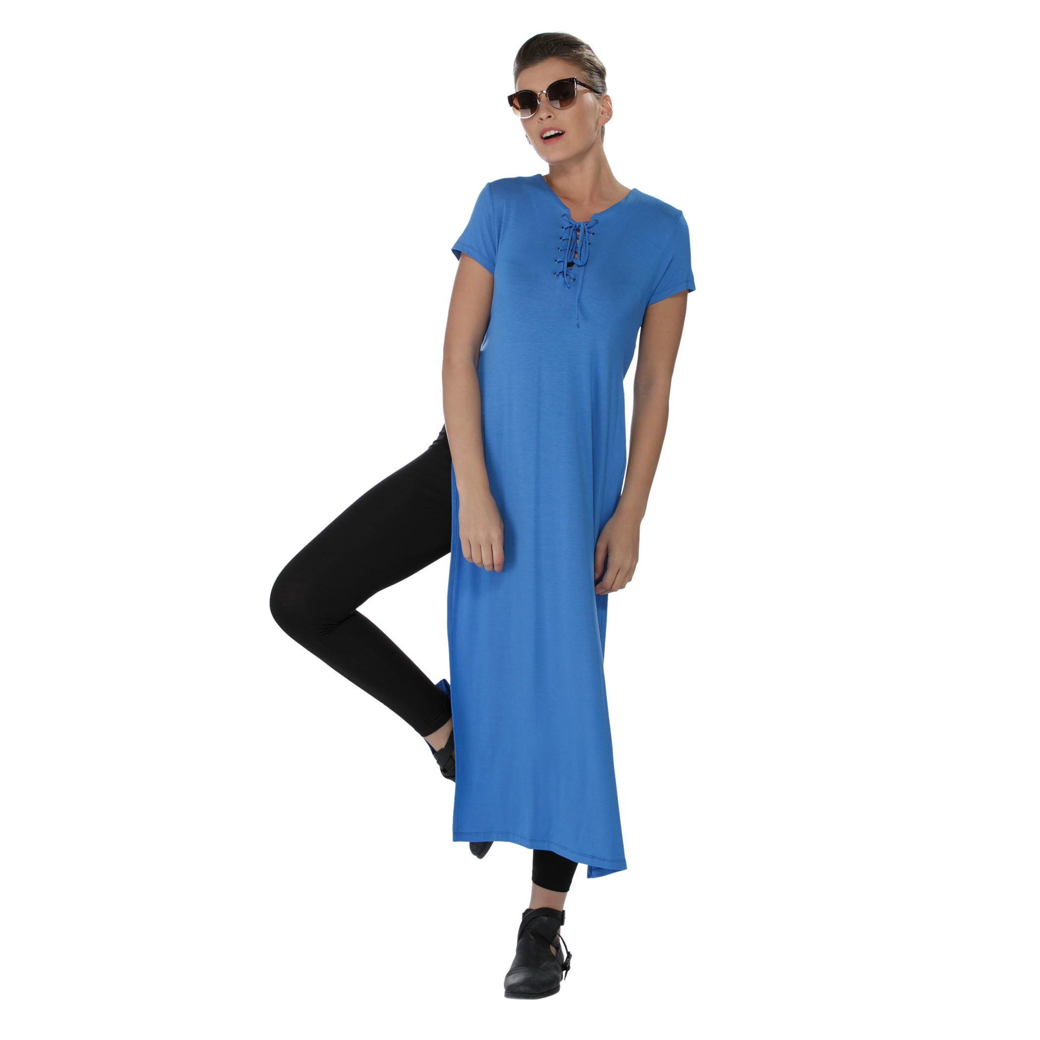 Short-sleeved Tunic-women-clothing-shirtsandblouses-blouses-image-1