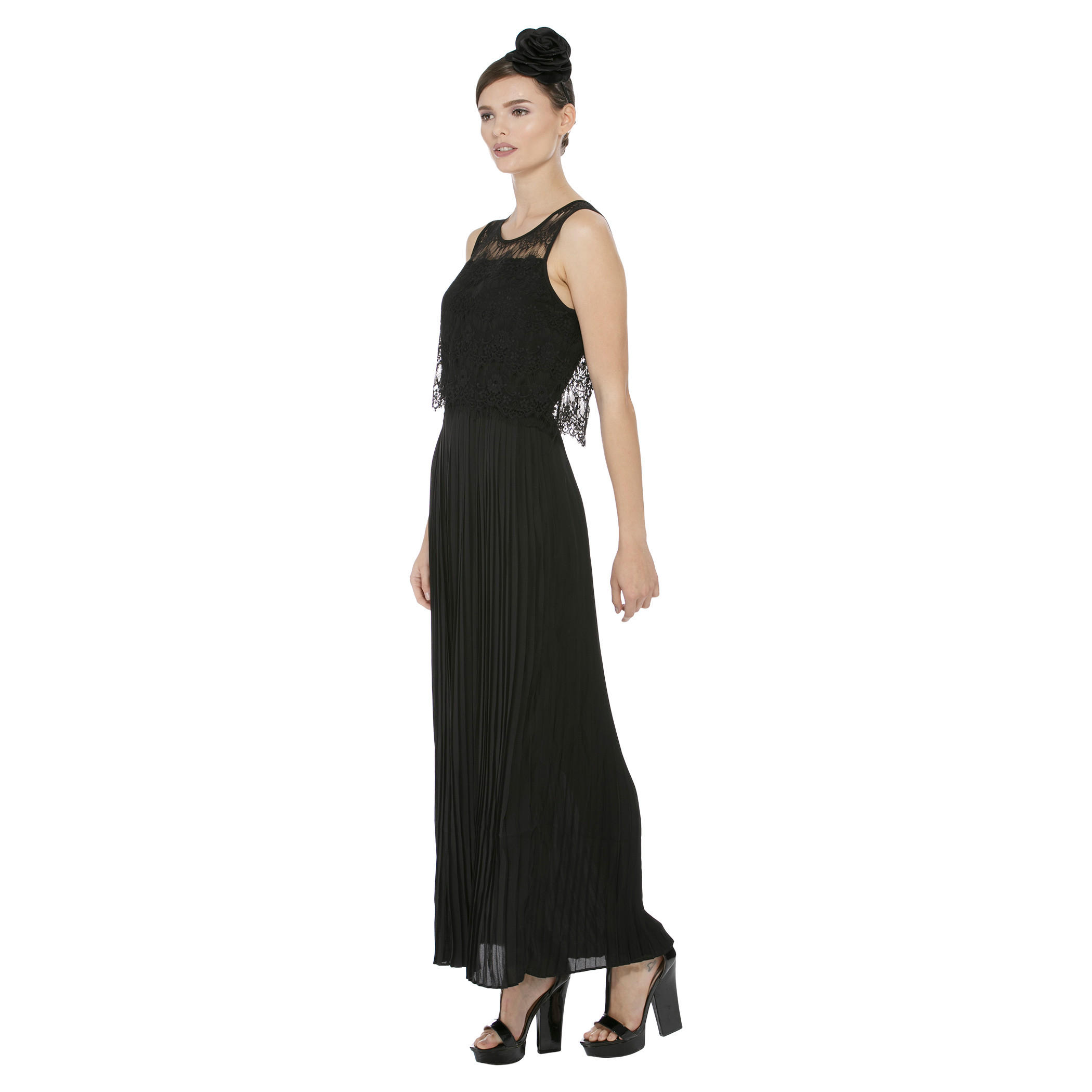 Solid Colour Lace Dress-women-clothing-dresses-image-2