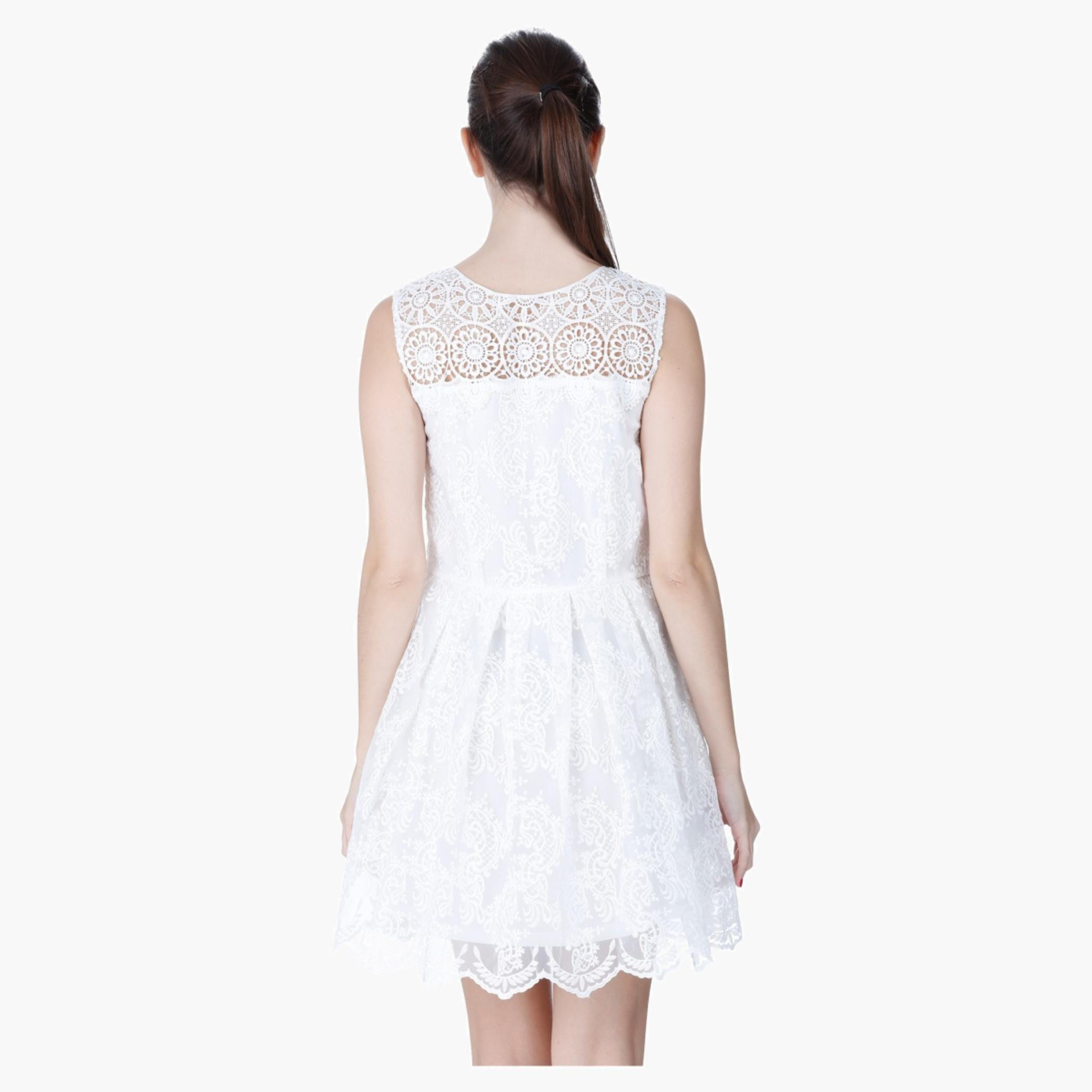 Sleeveless Lace Skater Dress-women-clothing-dresses-image-2
