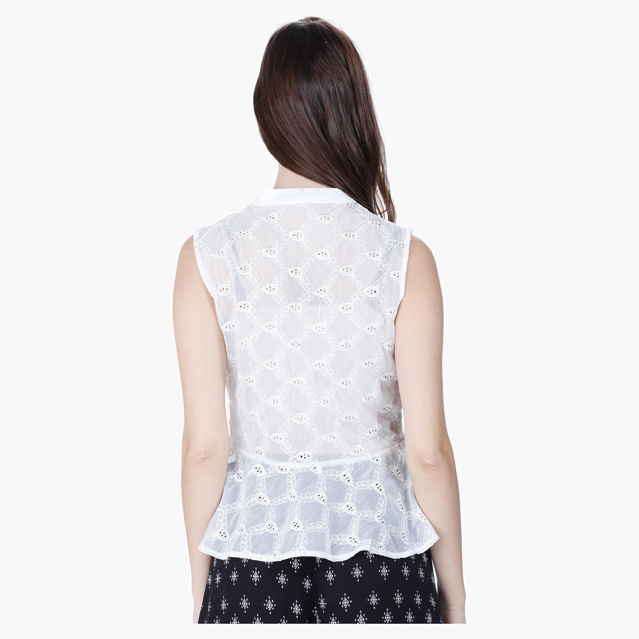 Lace-embellished Sleeveless Peplum Blouse-women-clothing-shirtsandblouses-blouses-image-2
