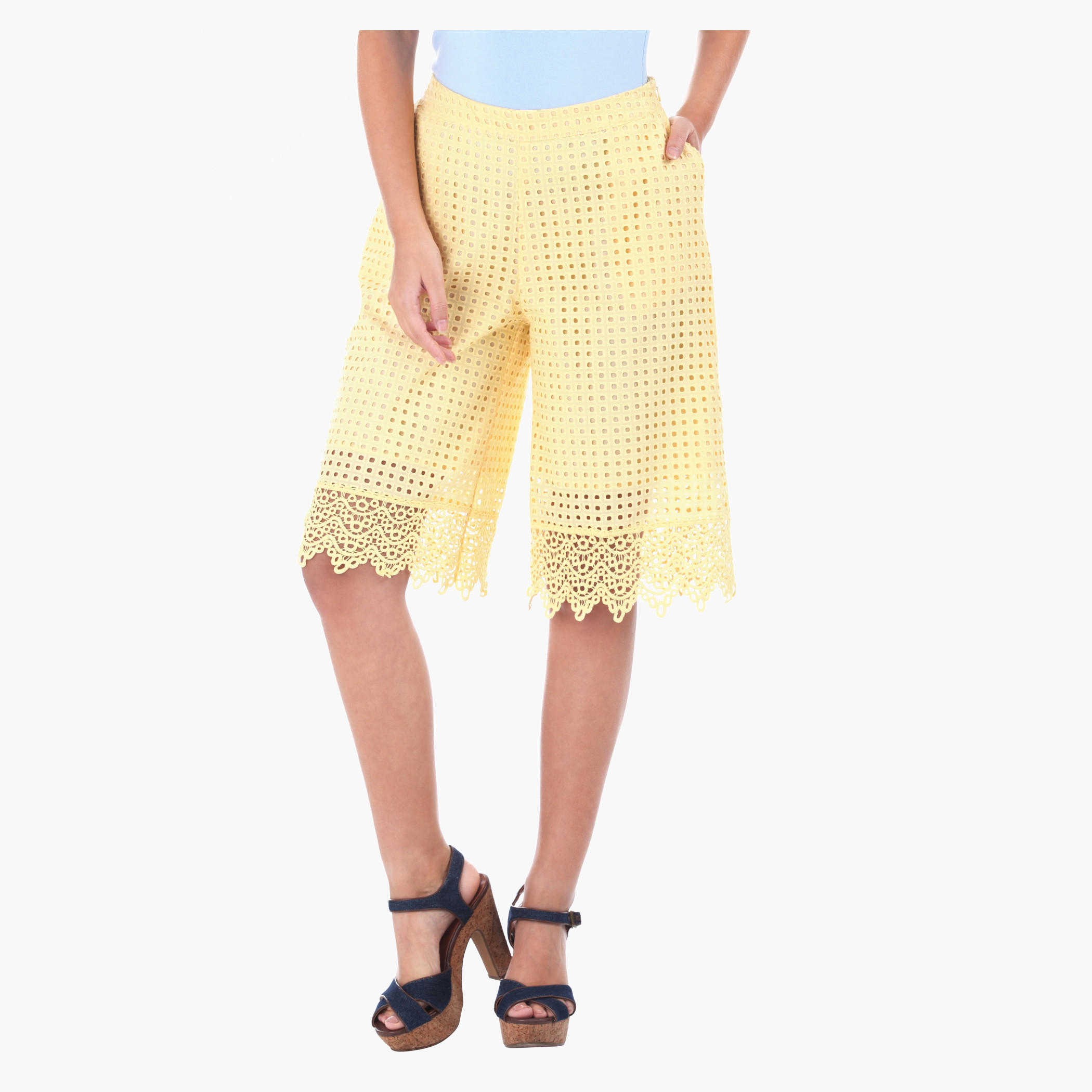Crochet Culottes-women-clothing-bottoms-trousers-image-1
