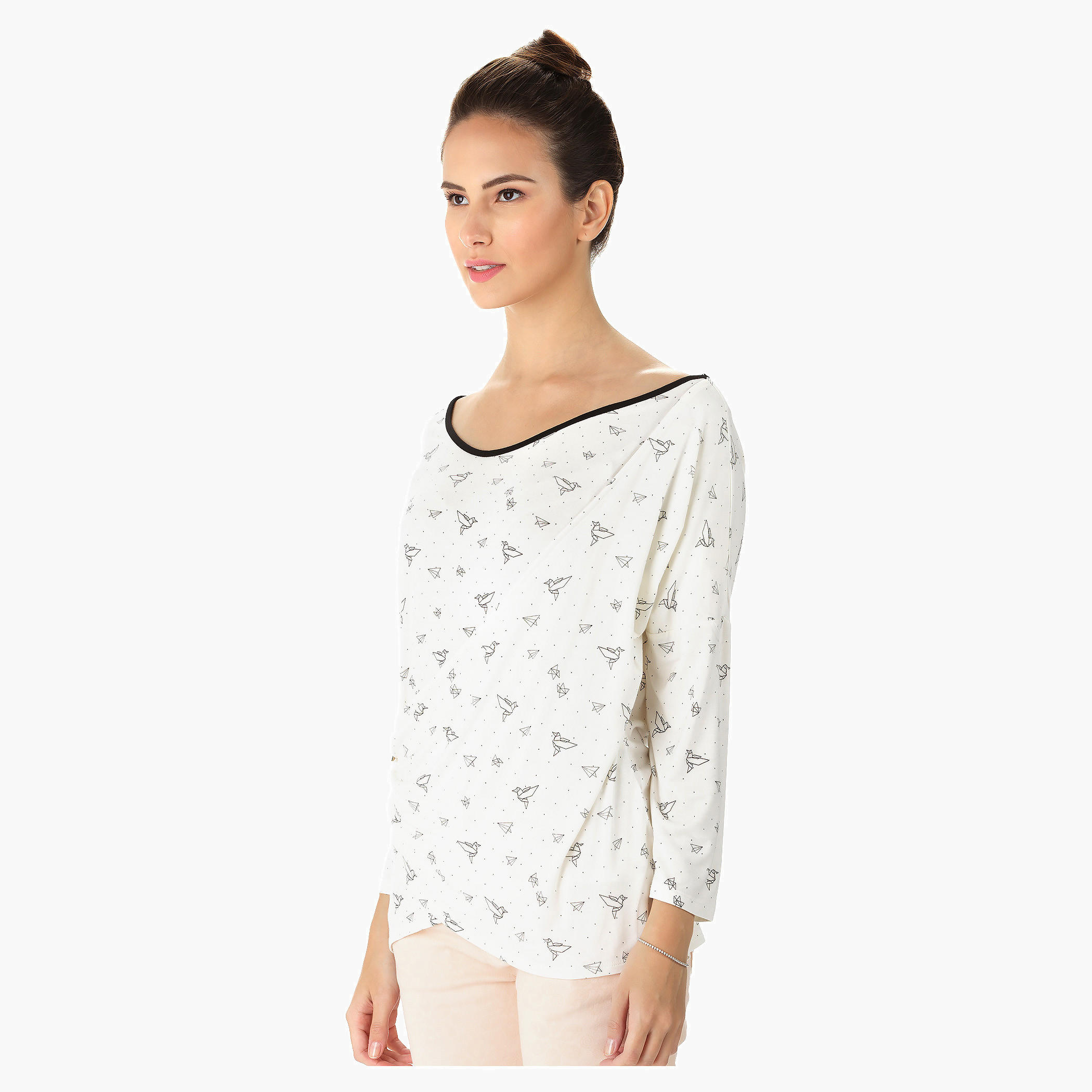 Printed Wrap Side Top-women-clothing-shirtsandblouses-blouses-image-3