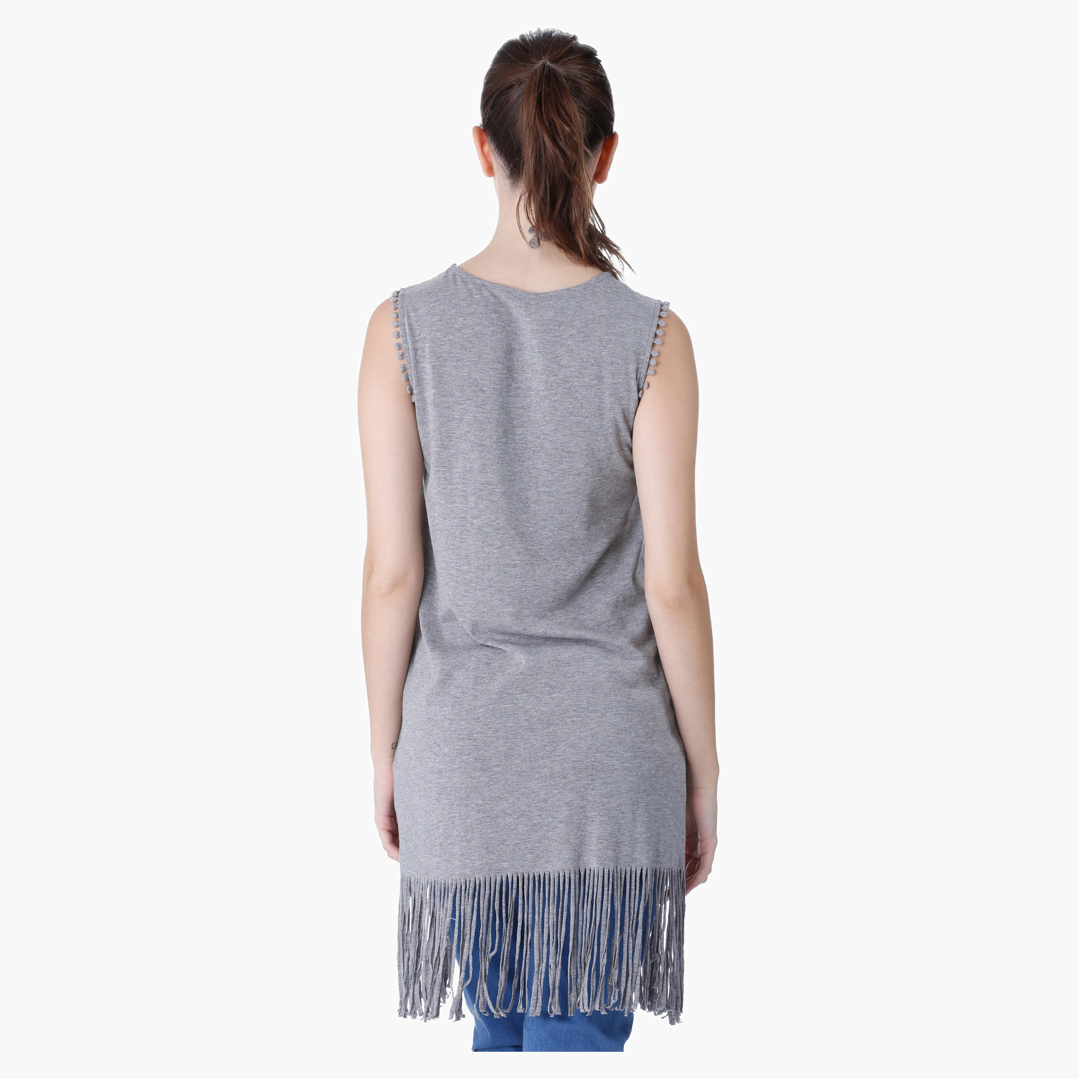 Printed Top with Fringe Embellishment-women-clothing-tshirts-image-2