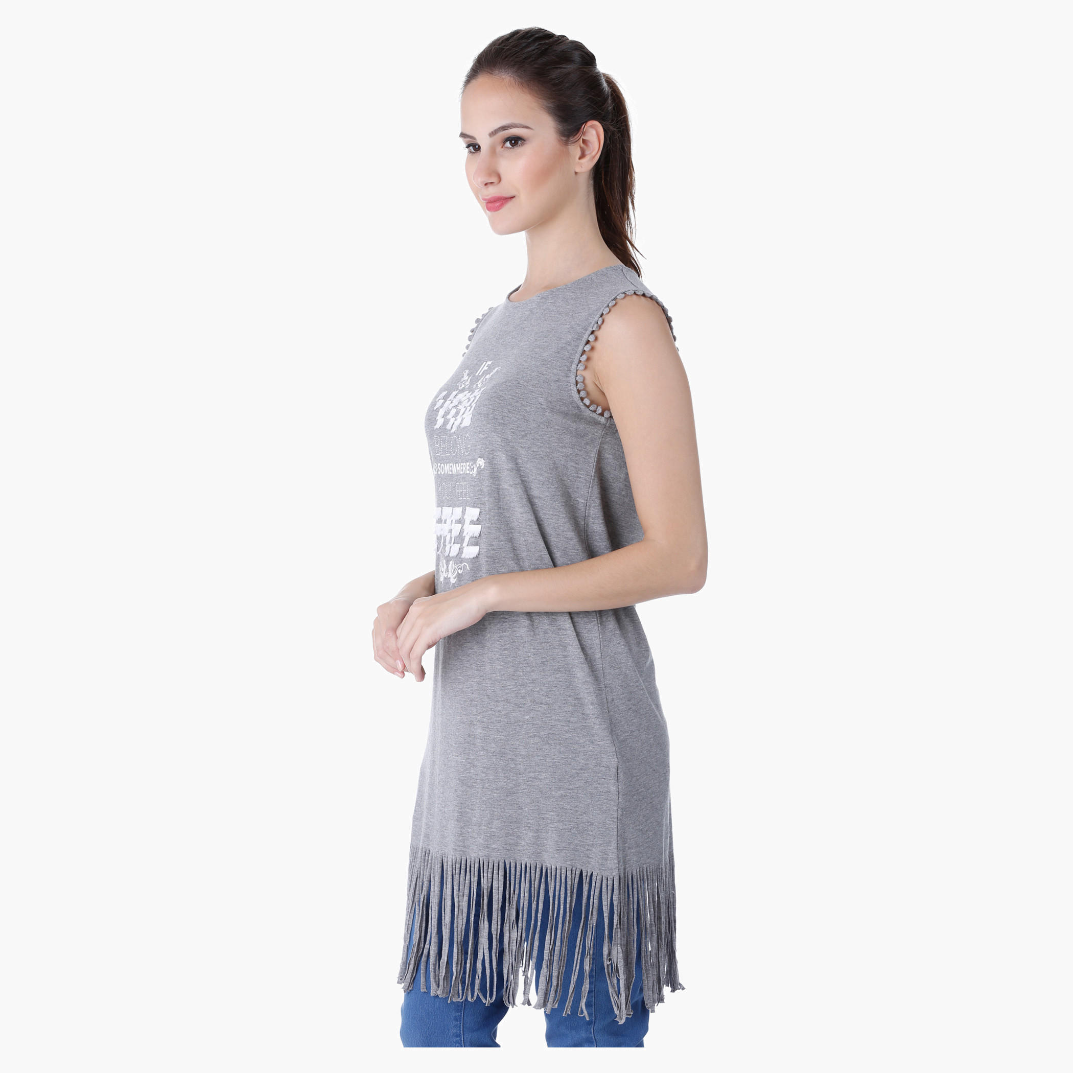 Printed Top with Fringe Embellishment-women-clothing-tshirts-image-3