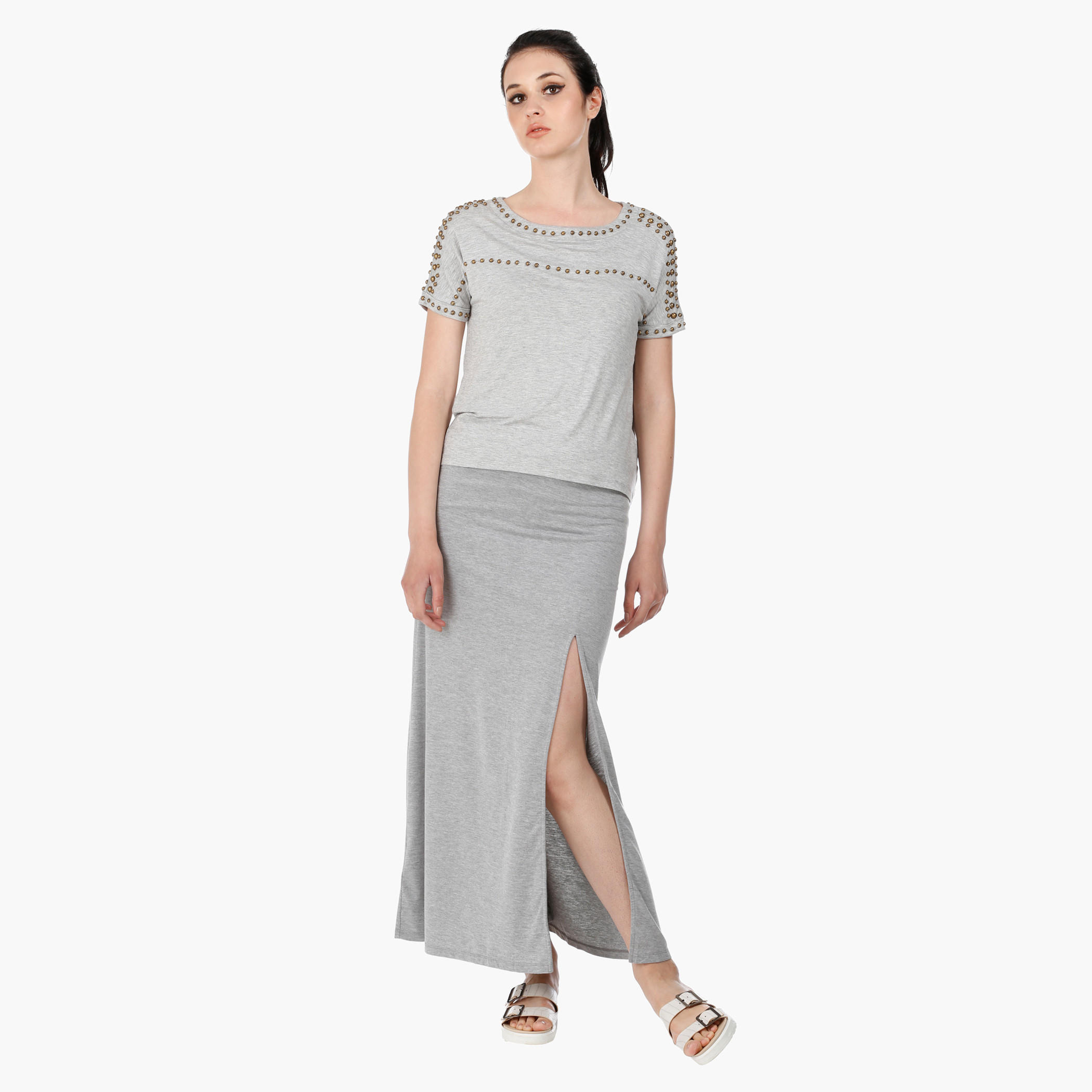 Drop Shoulder Top with Studs in Regular Fit-women-clothing-tshirts-image-6