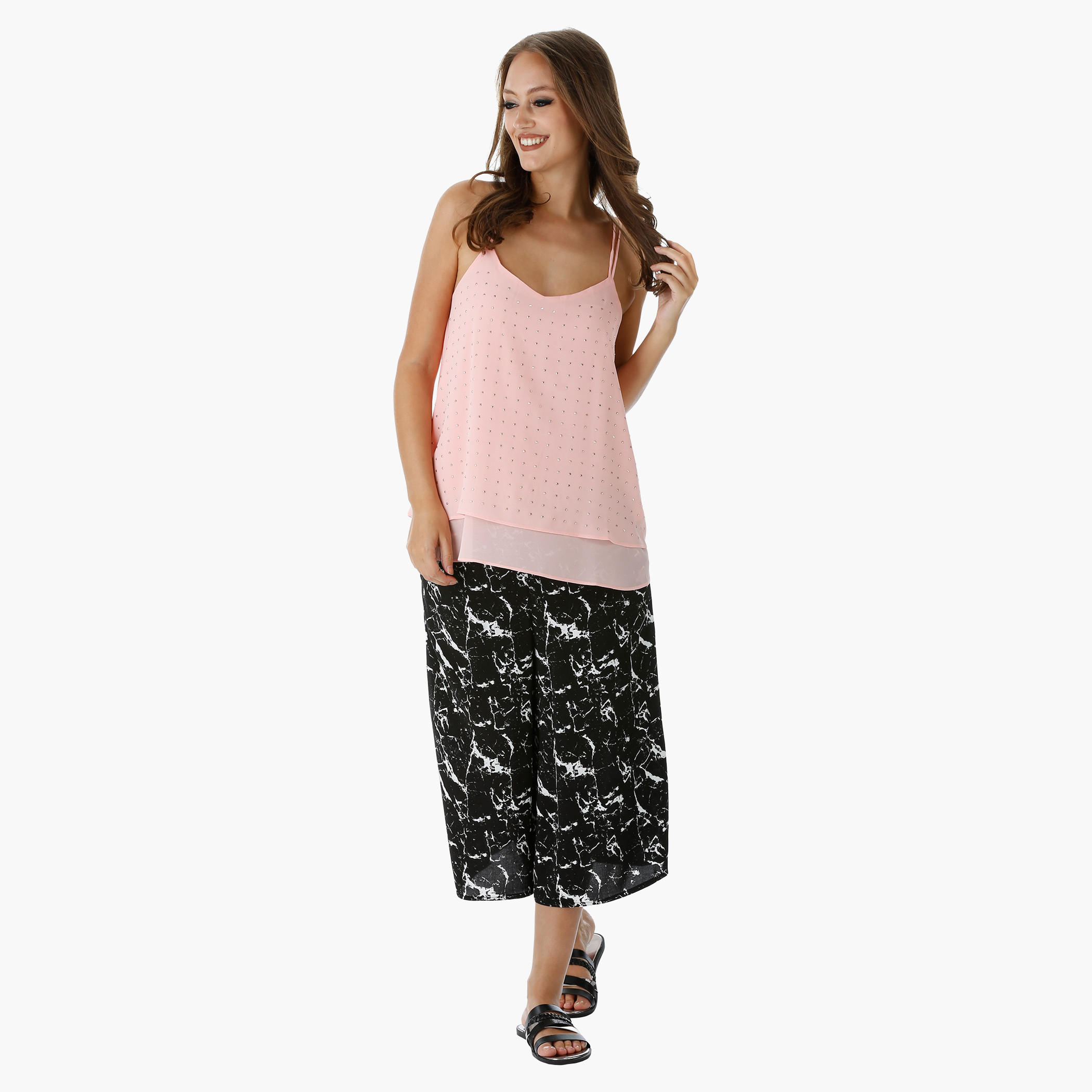 Printed Culottes with Elastic Waistband-women-clothing-bottoms-trousers-image-5