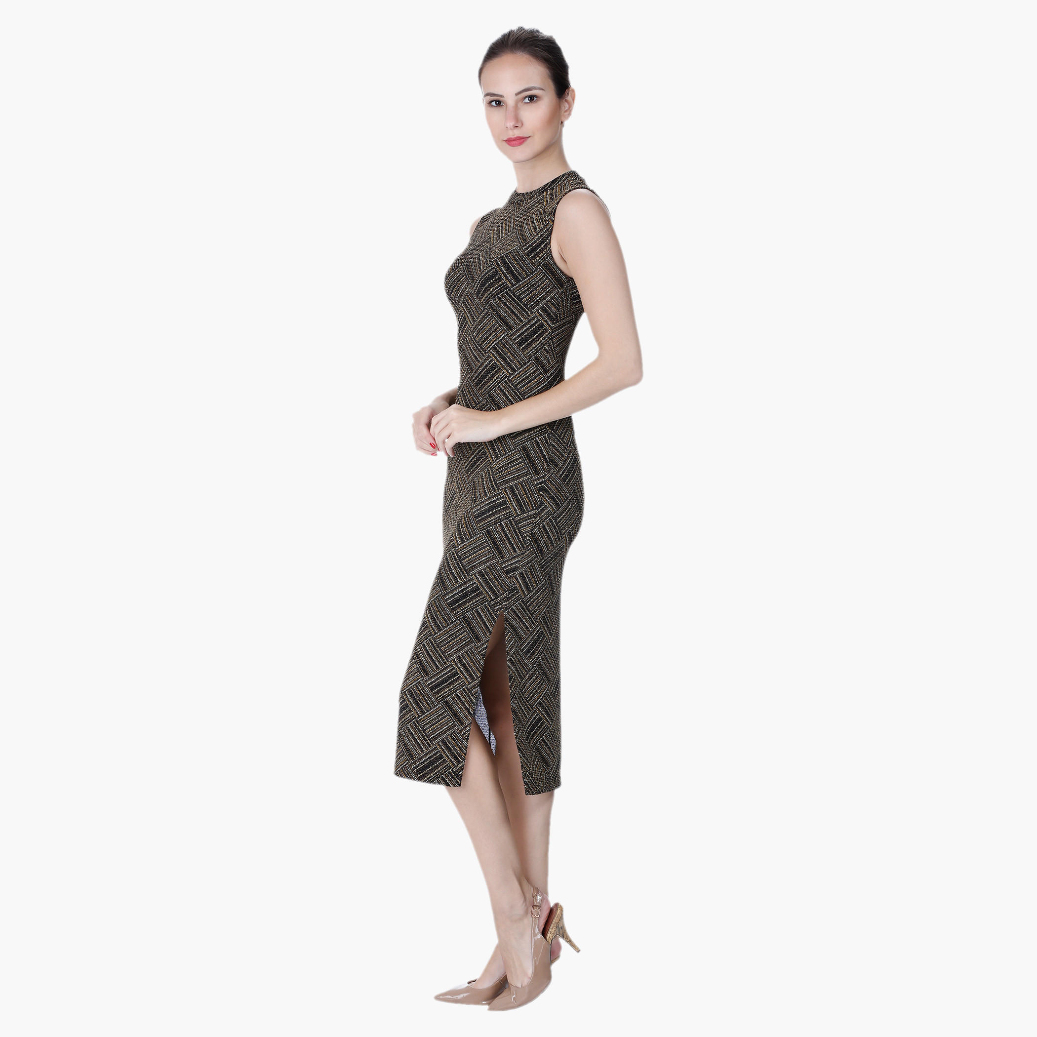 High Neck Printed Dress-women-clothing-dresses-image-3