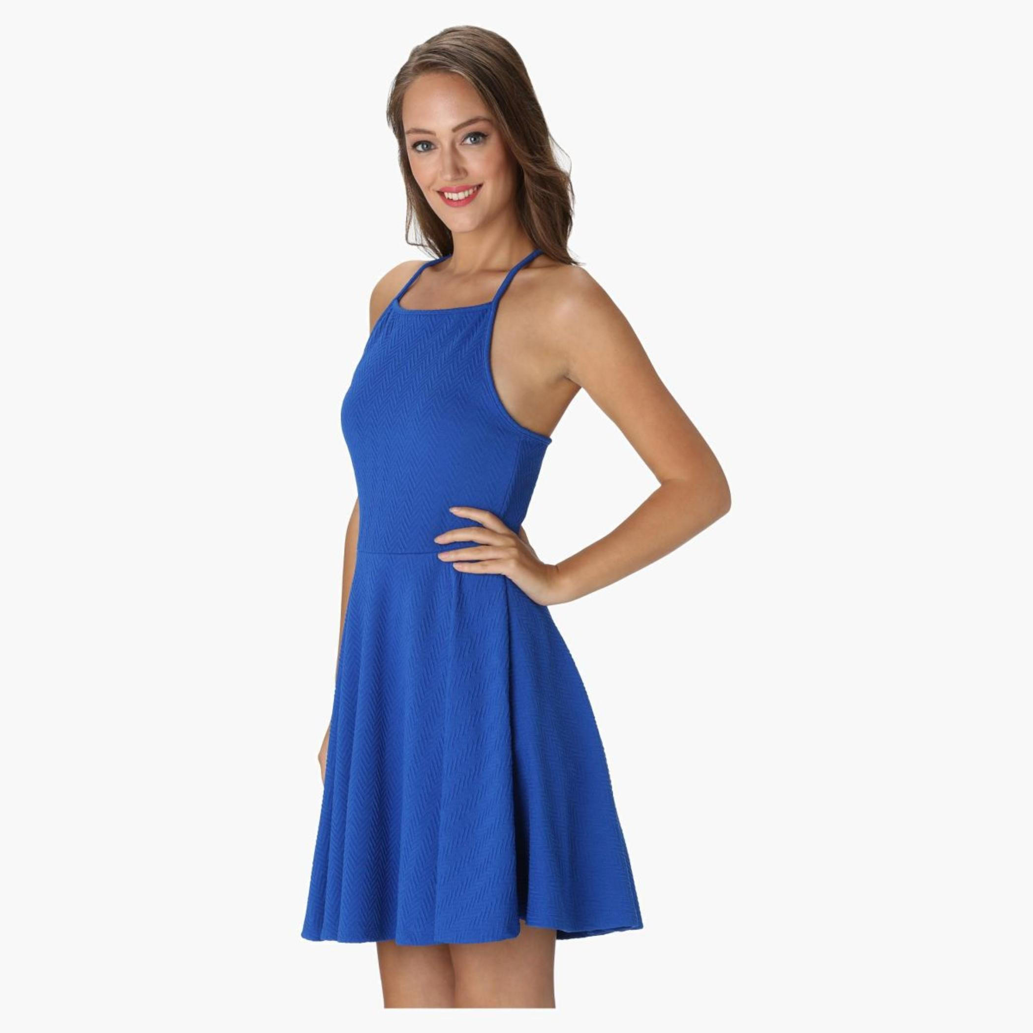 Textured Skater Dress-women-clothing-dresses-image-3