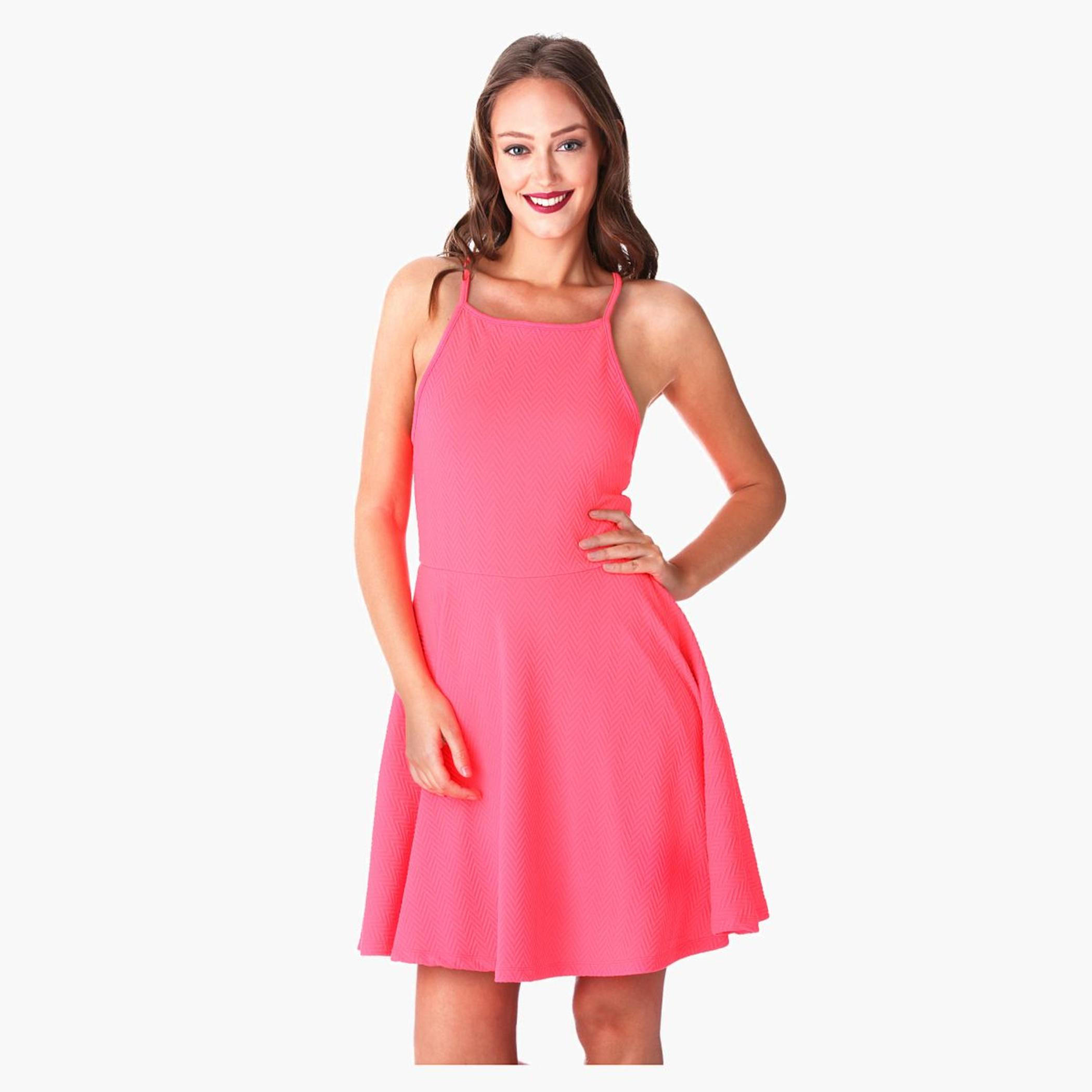 Textured Skater Dress-women-clothing-dresses-image-1