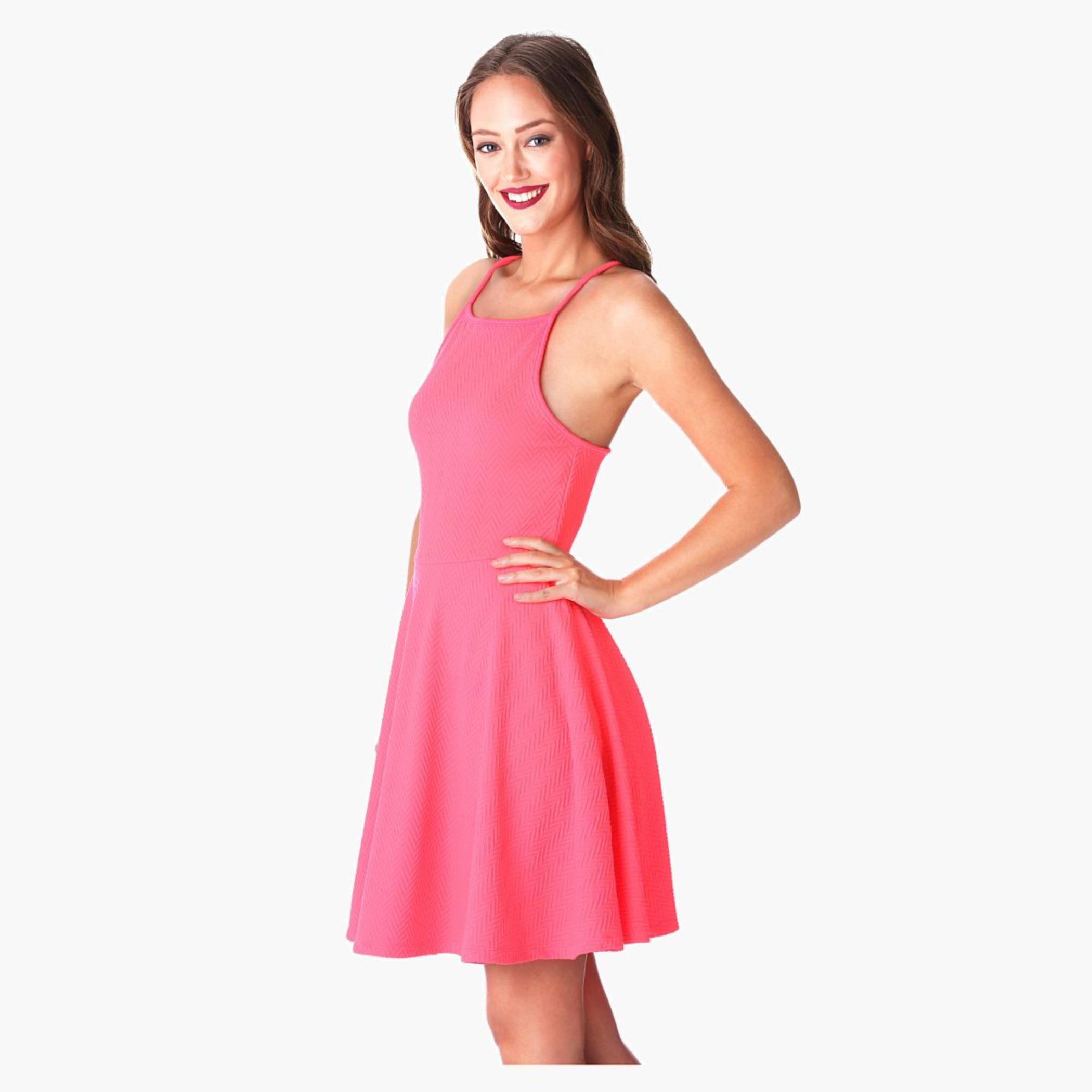 Textured Skater Dress-women-clothing-dresses-image-3