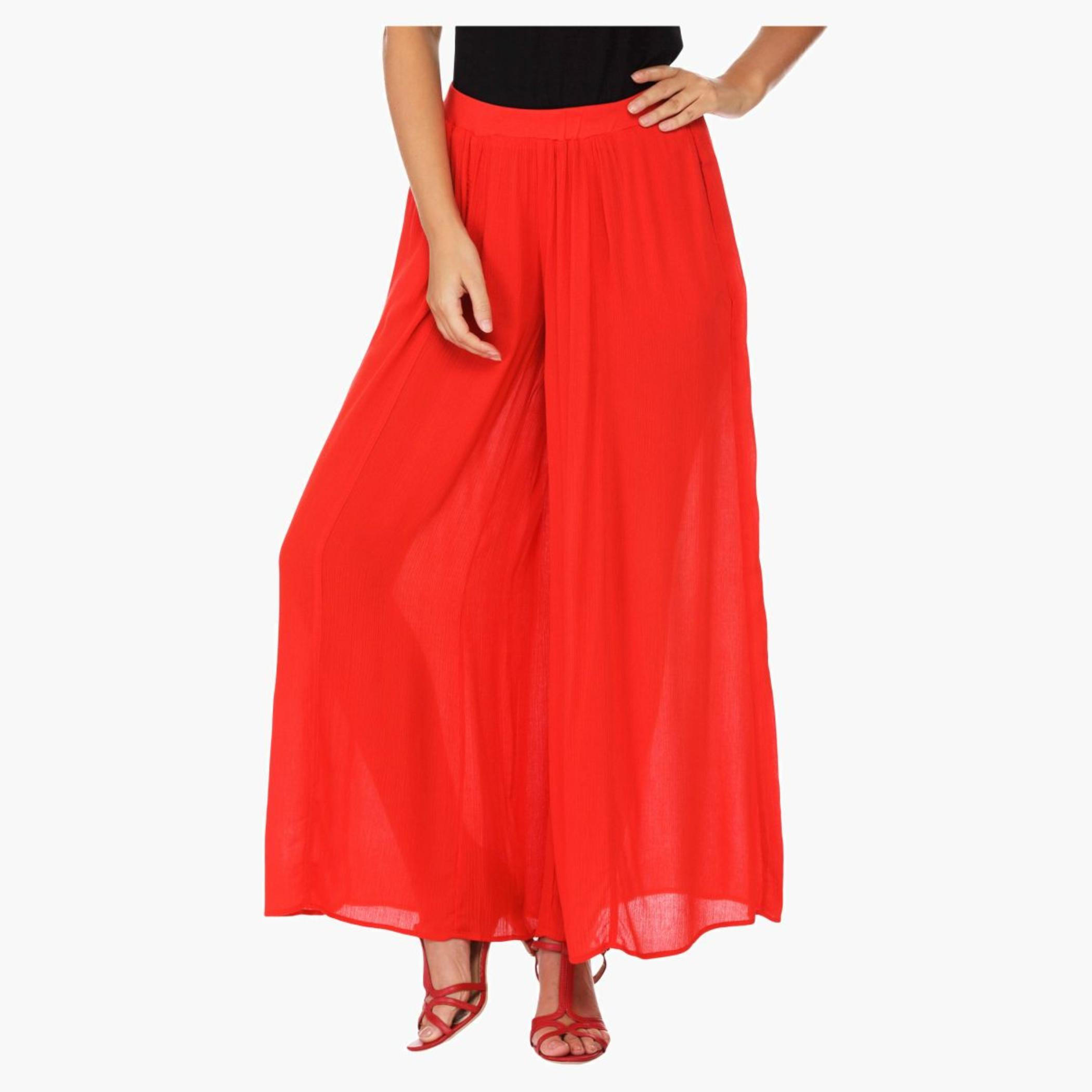 Solid Colour Palazzo Pants-women-clothing-bottoms-trousers-image-1
